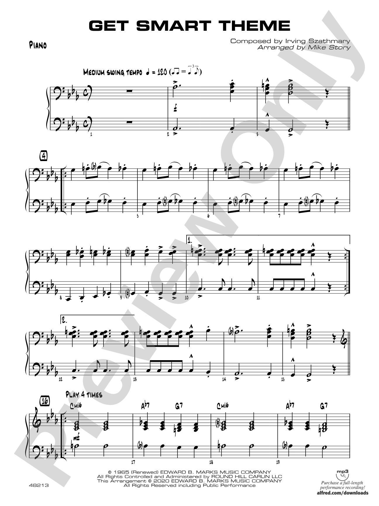 Get Smart Theme: Piano Accompaniment
