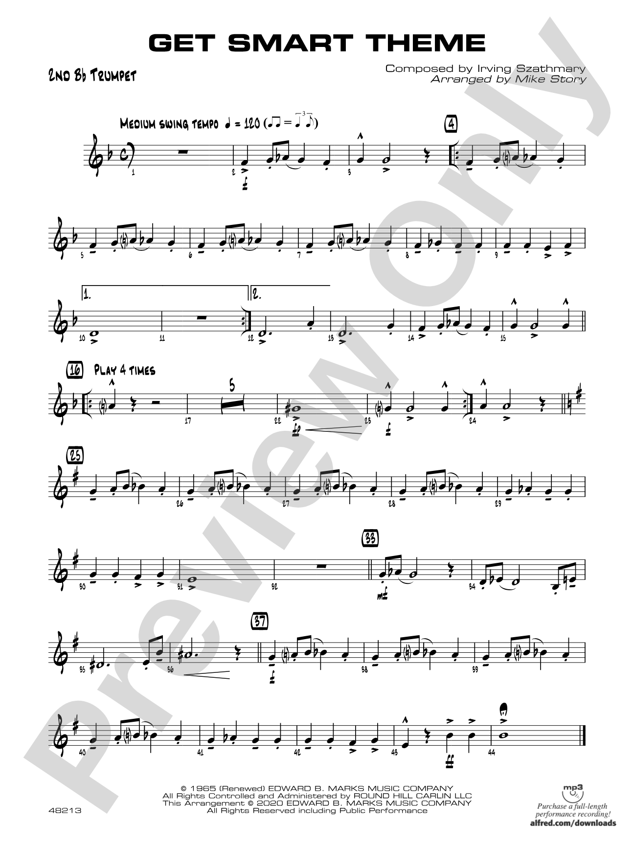 Get Smart Theme: 2nd B-flat Trumpet