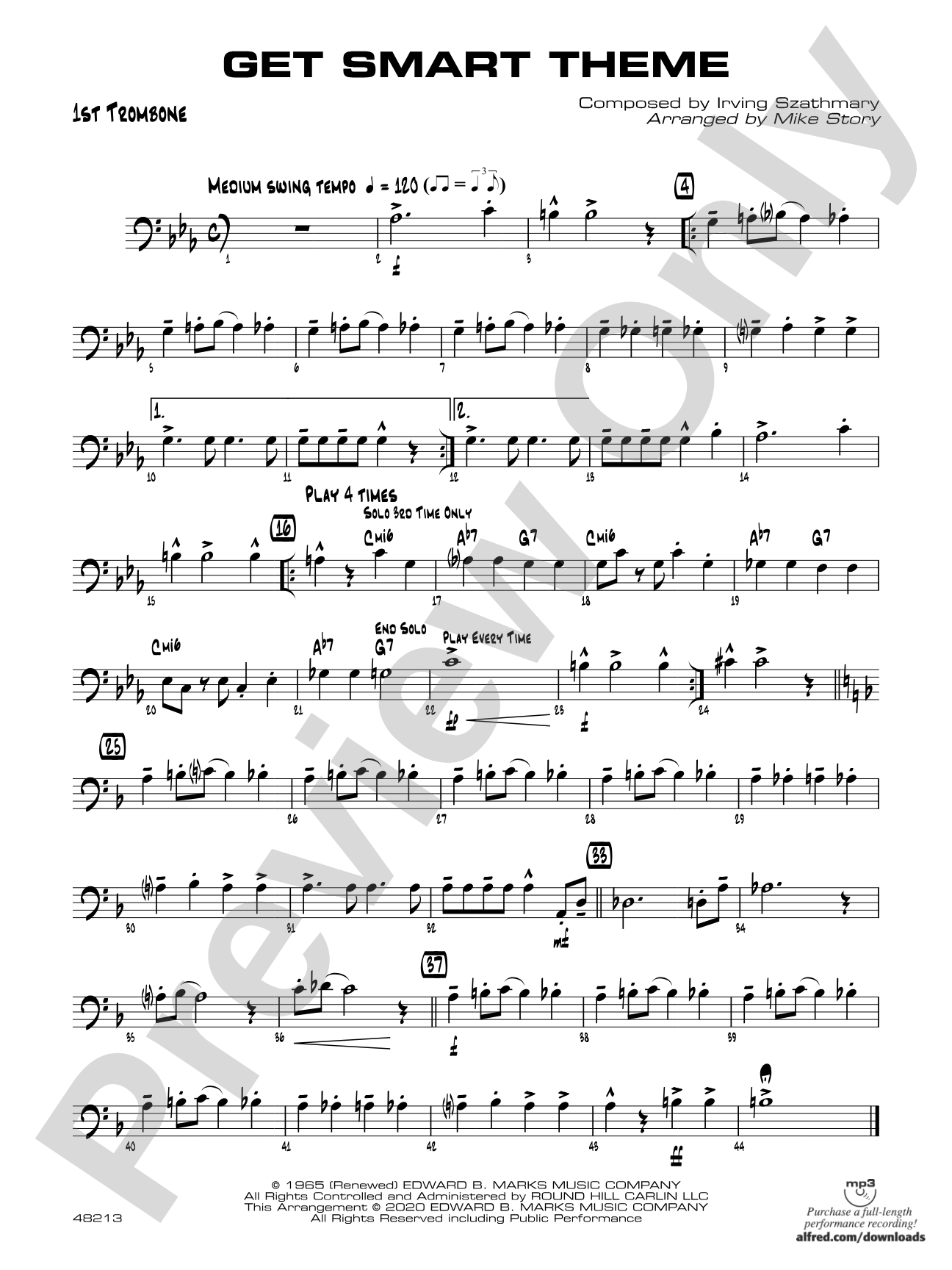 Get Smart Theme: 1st Trombone