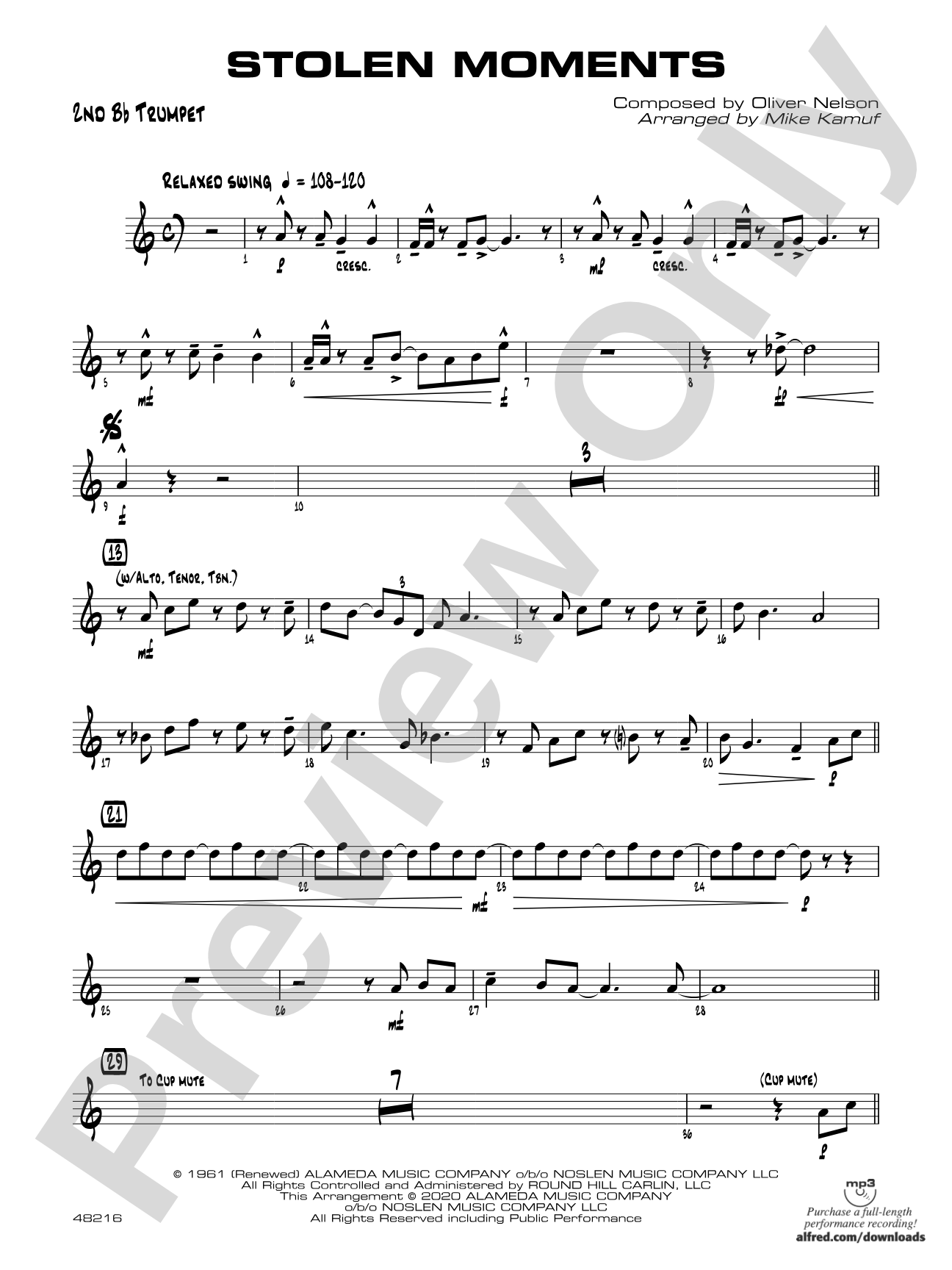 Stolen Moments: 2nd B-flat Trumpet