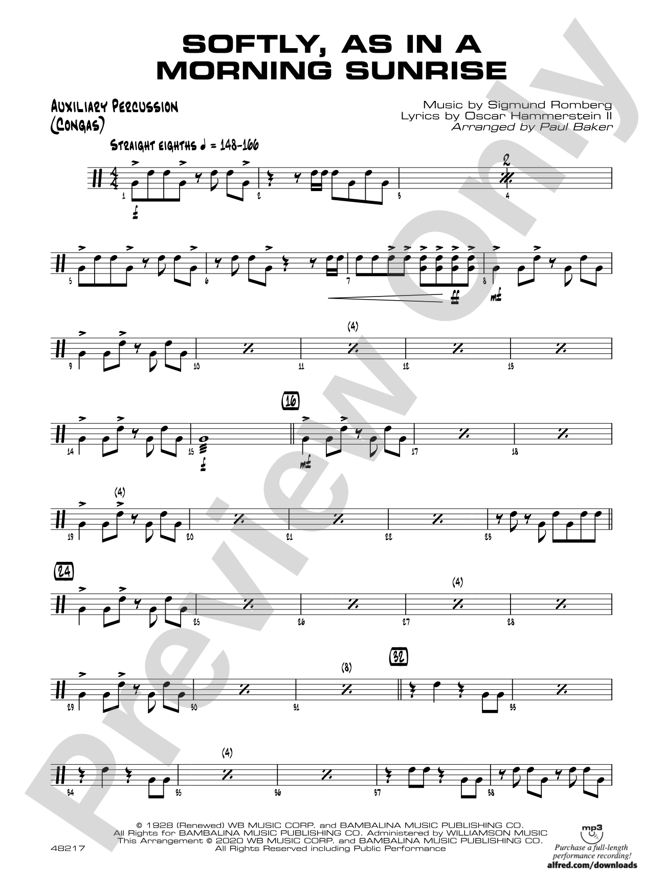 Softly, as in a Morning Sunrise: Auxiliary Percussion