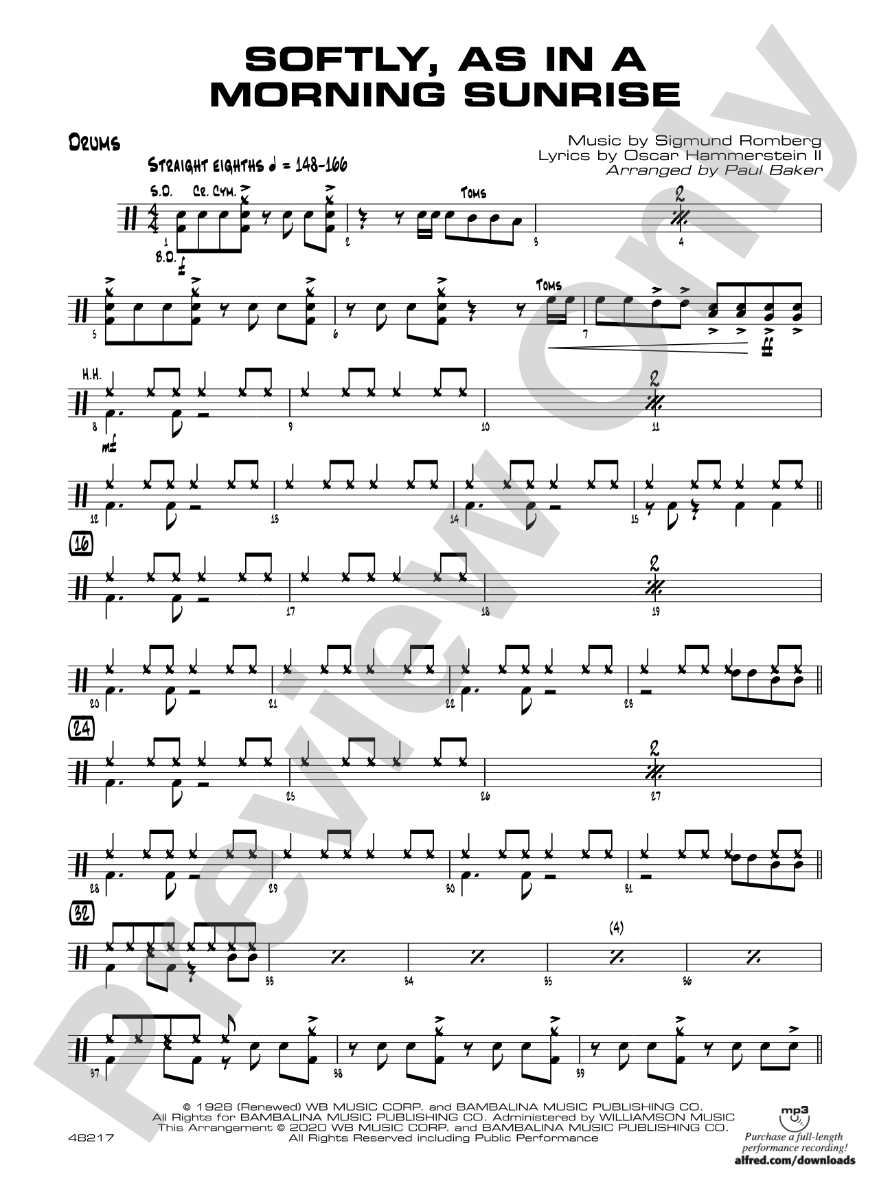 Softly, as in a Morning Sunrise: Drums