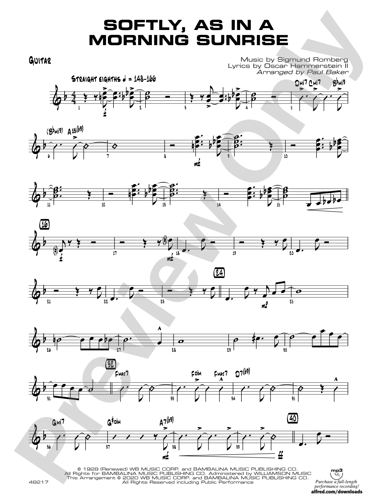 Softly, as in a Morning Sunrise: Guitar