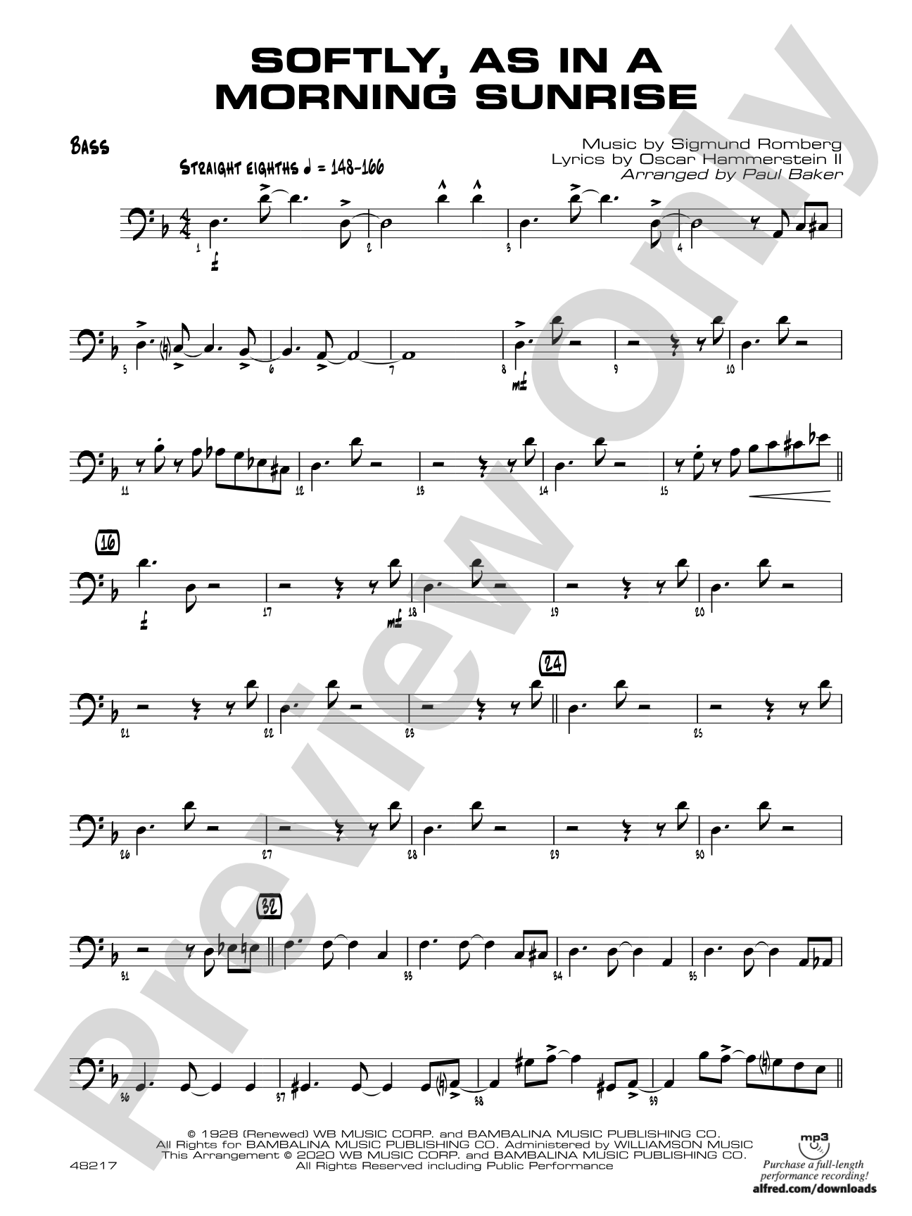 Softly, as in a Morning Sunrise: String Bass
