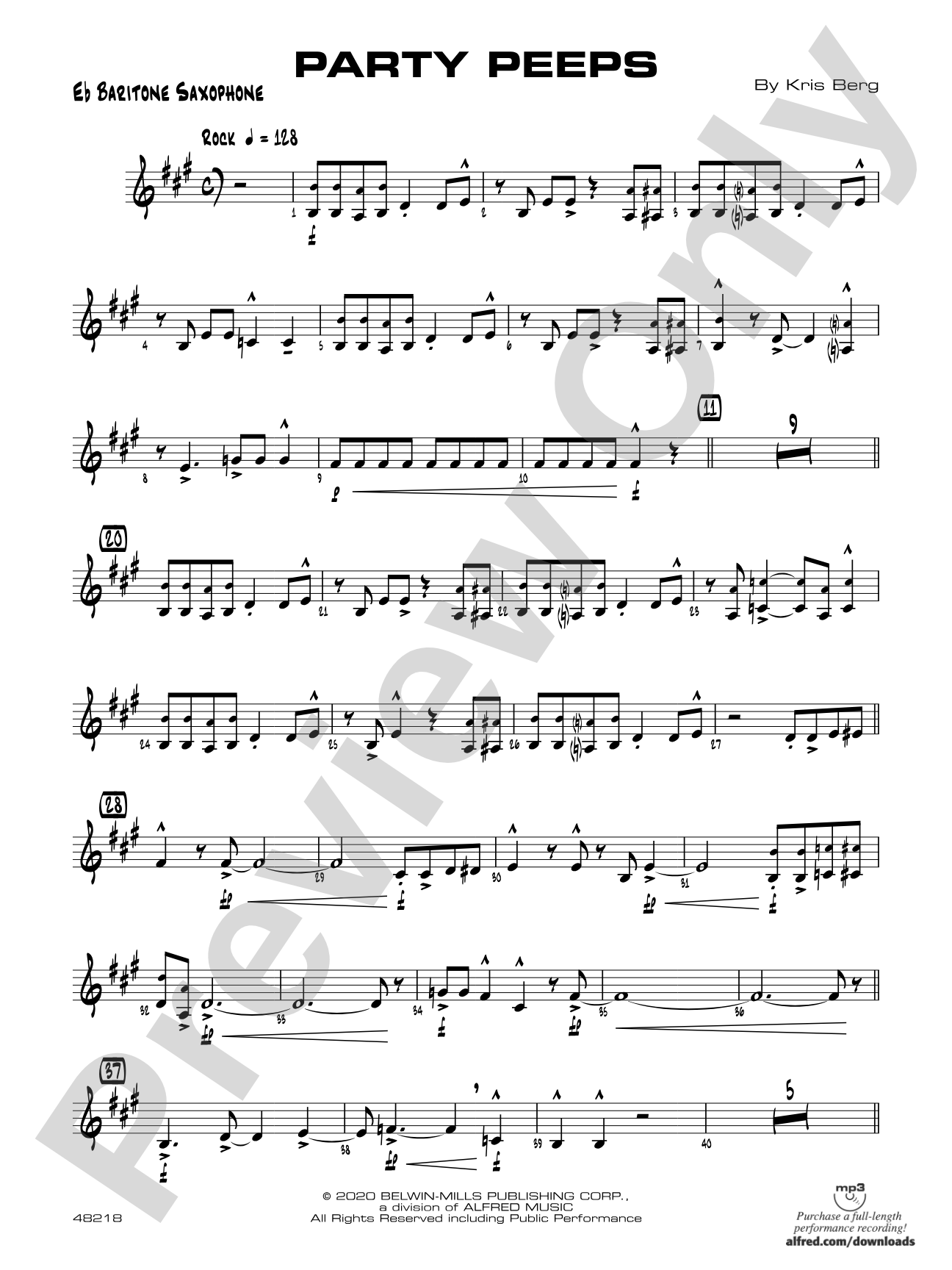 Party Peeps: E-flat Baritone Saxophone