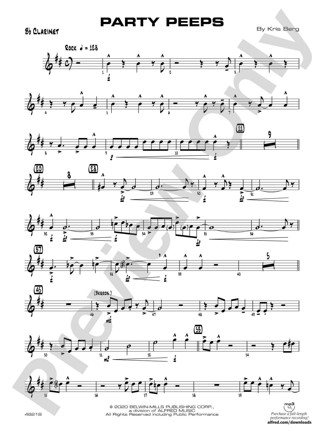 Party Peeps: 1st B-flat Clarinet