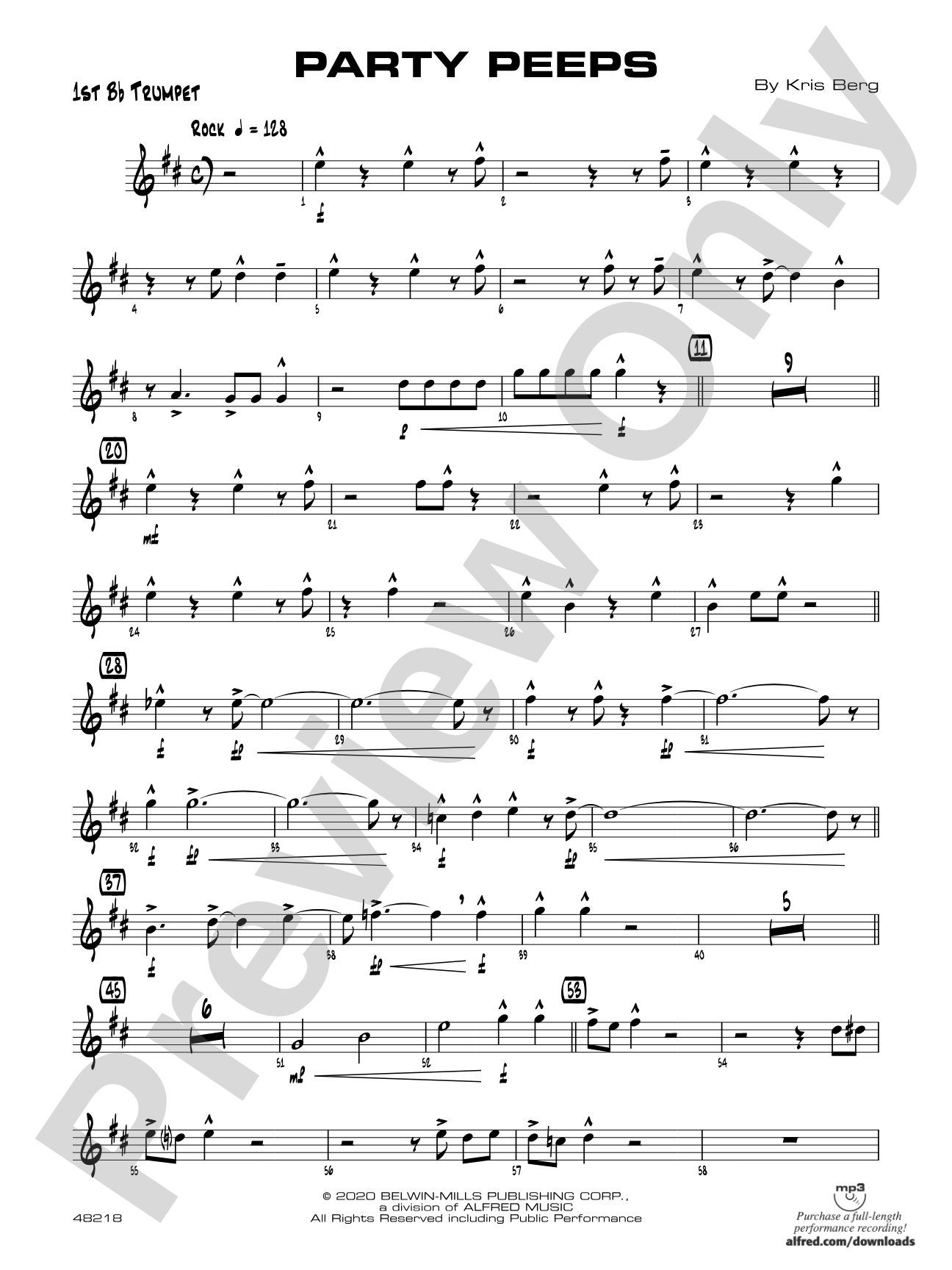 Party Peeps: 1st B-flat Trumpet