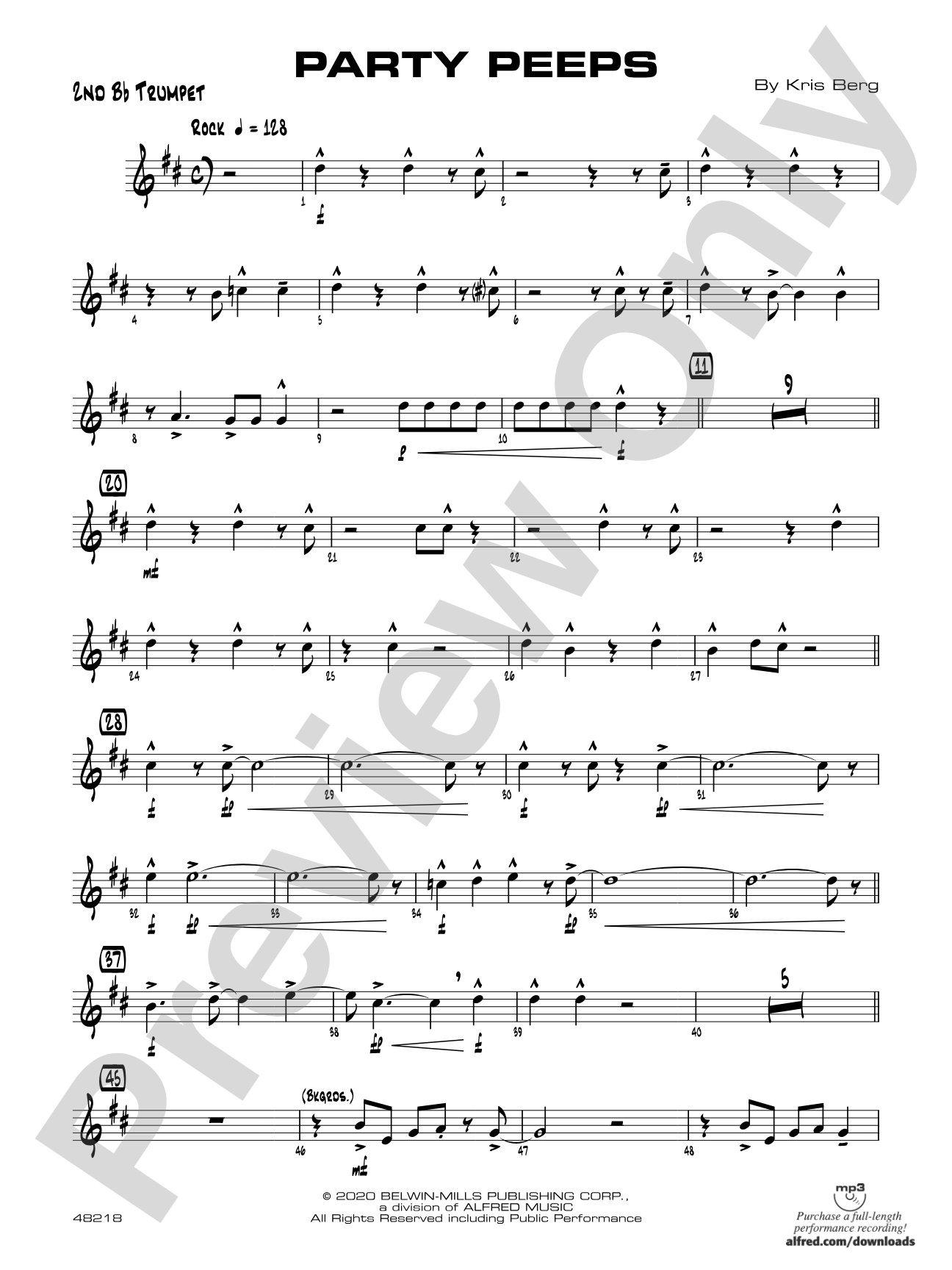 Party Peeps: 2nd B-flat Trumpet