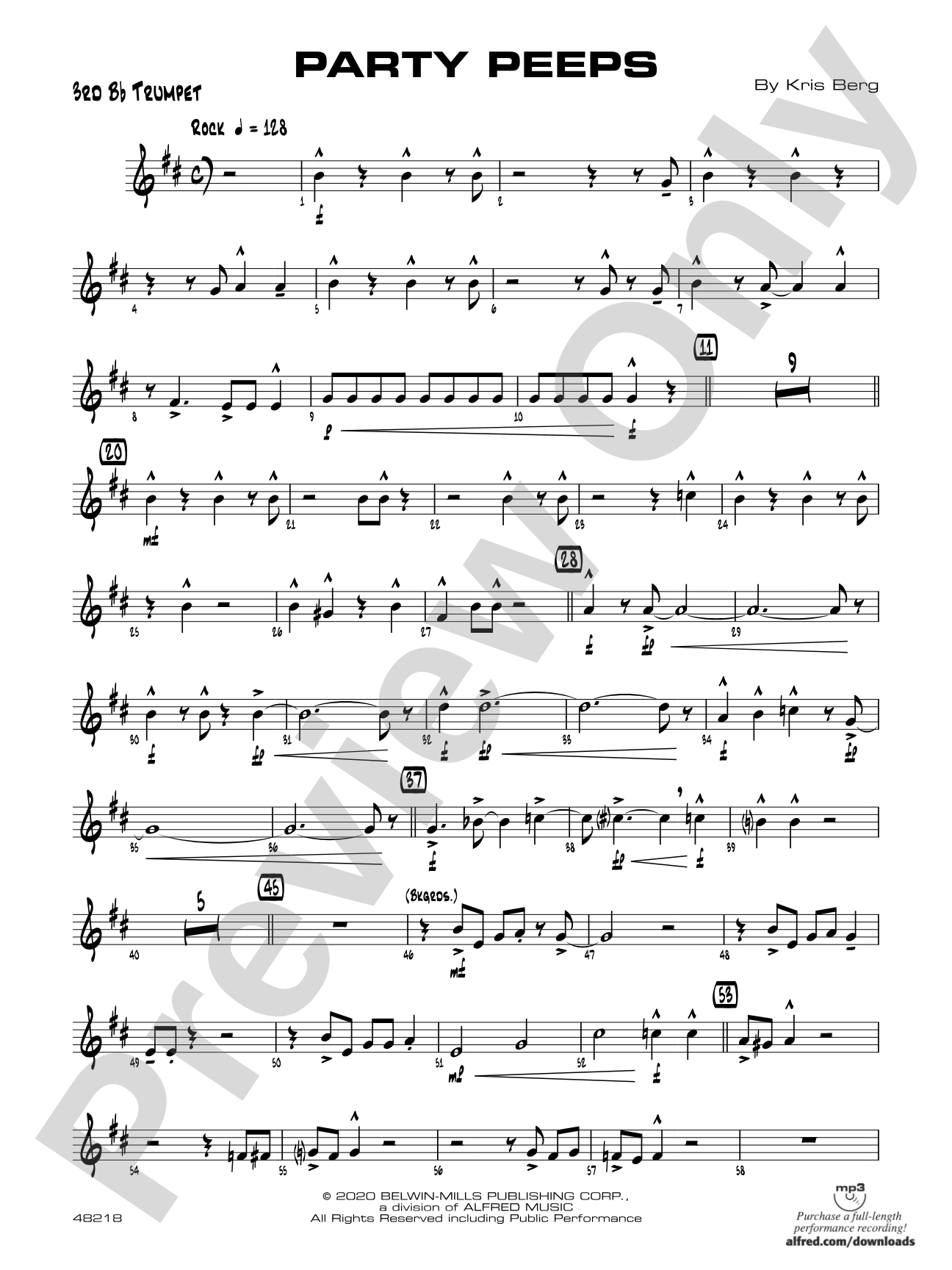 Party Peeps: 3rd B-flat Trumpet