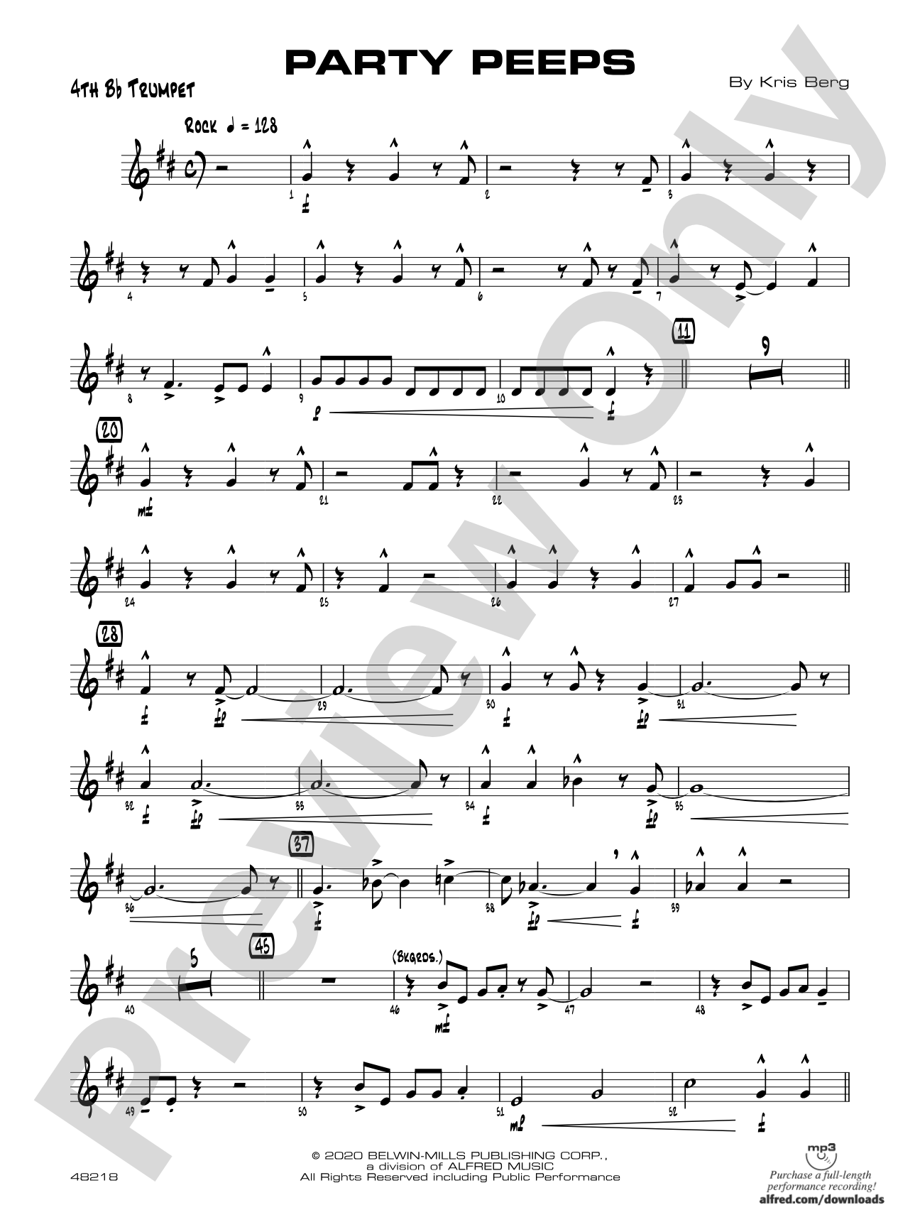 Party Peeps: 4th B-flat Trumpet