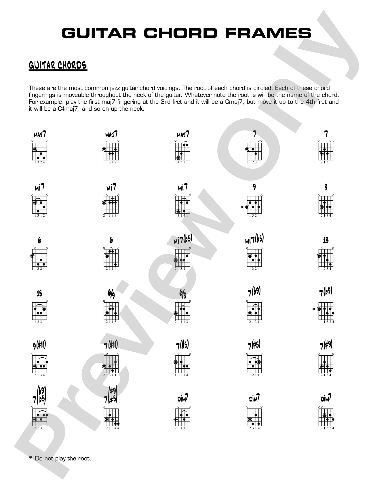 Greensleeves: Guitar Chords