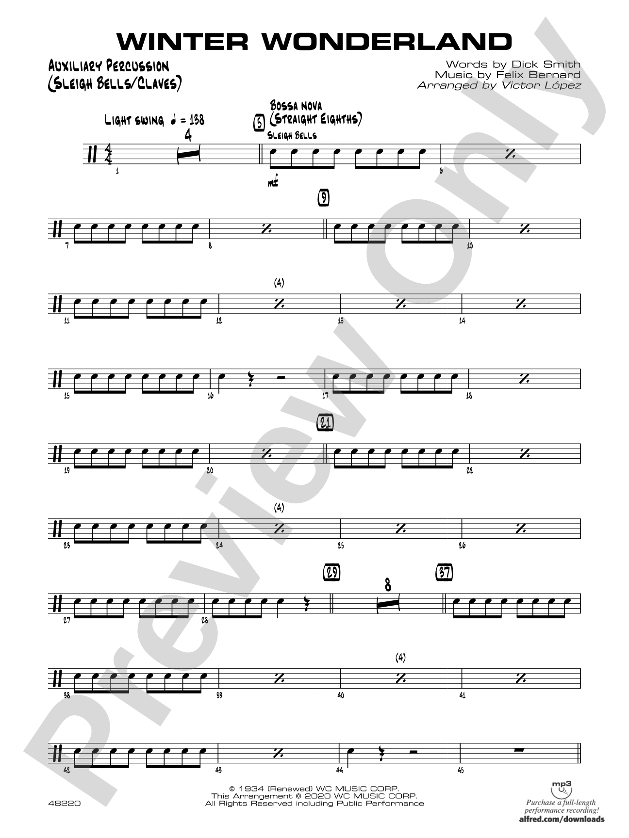 Winter Wonderland: Auxiliary Percussion