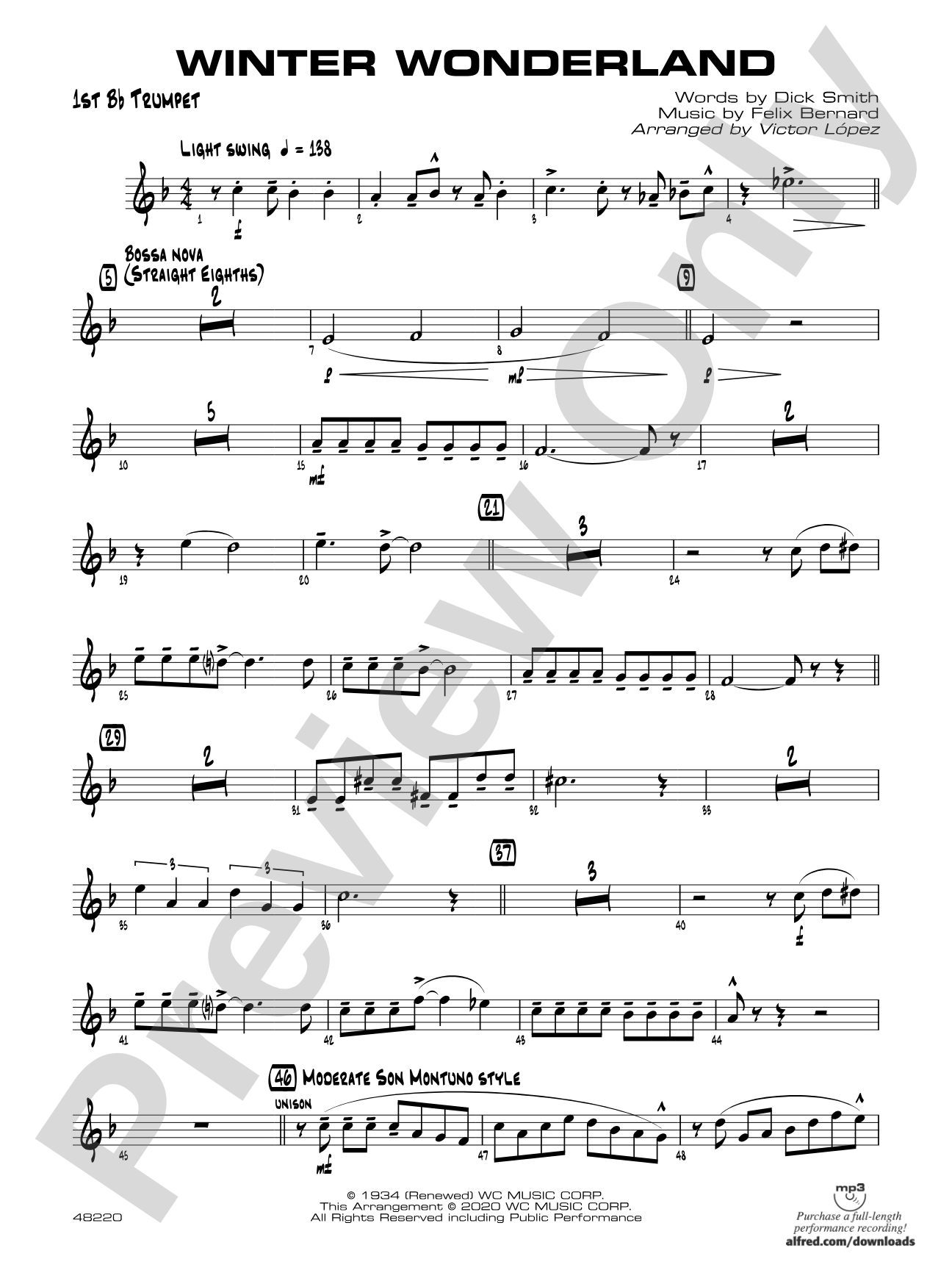 Winter Wonderland: 1st B-flat Trumpet