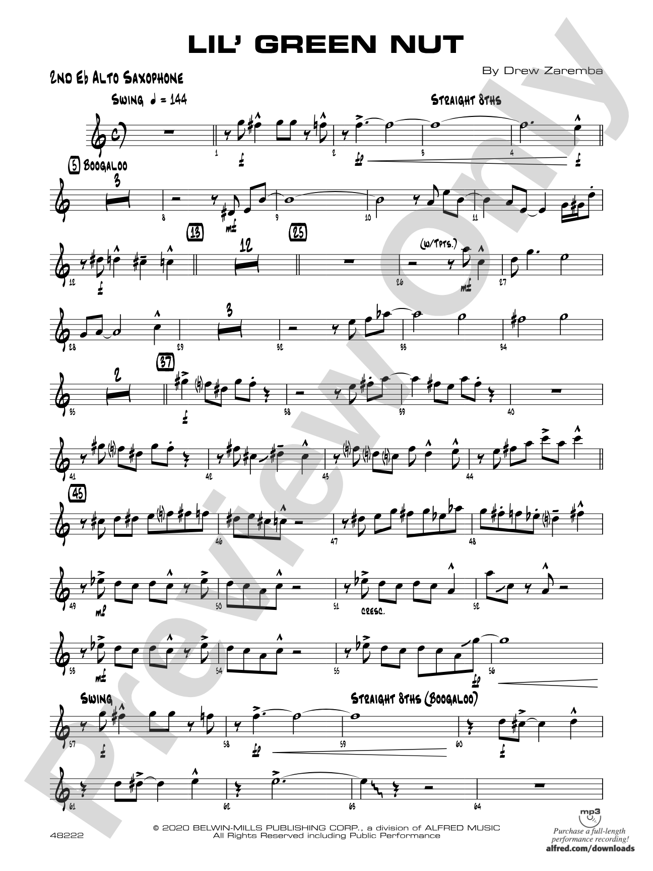 Lil' Green Nut: 2nd E-flat Alto Saxophone