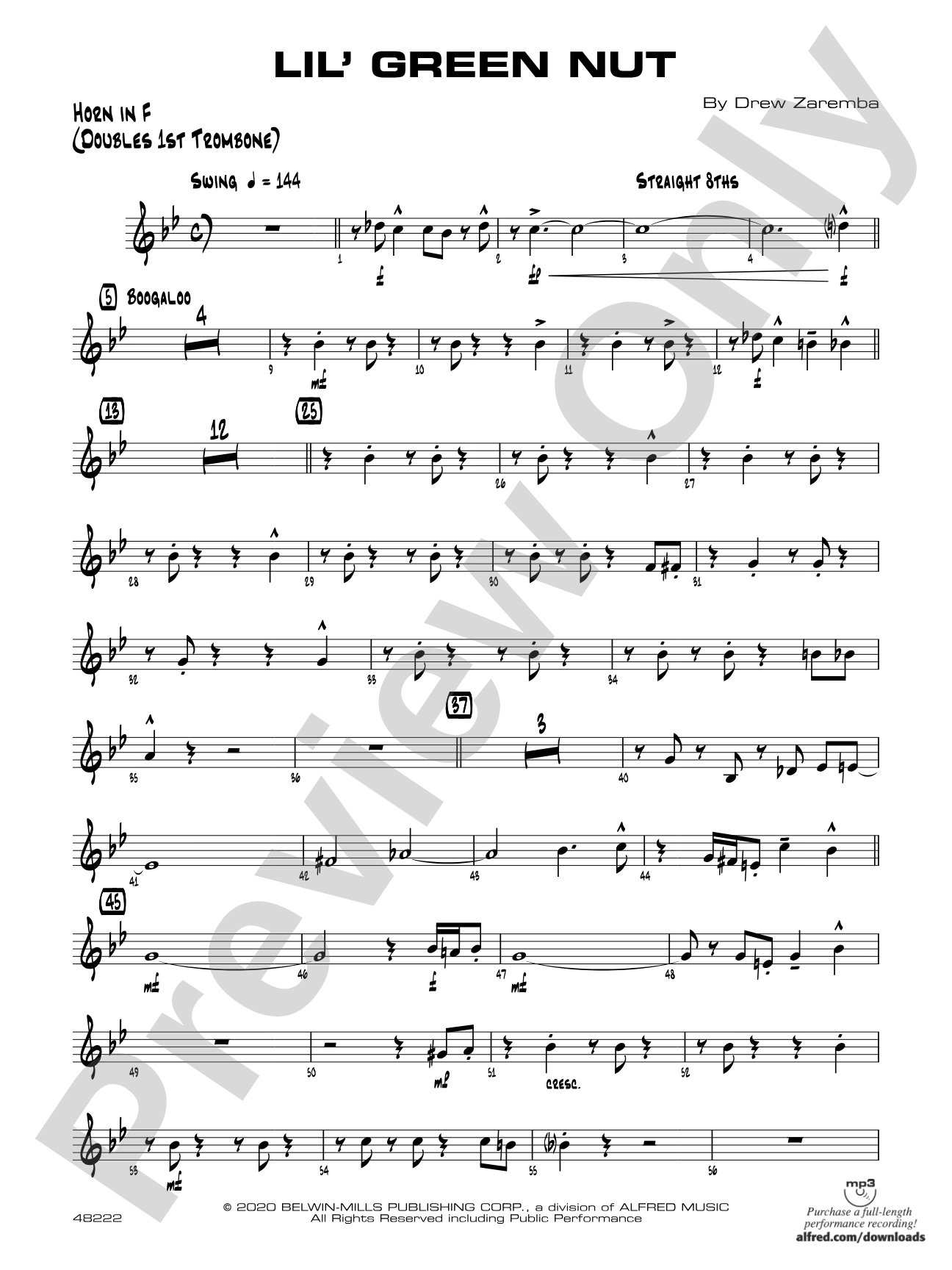 Lil' Green Nut: 1st F Horn