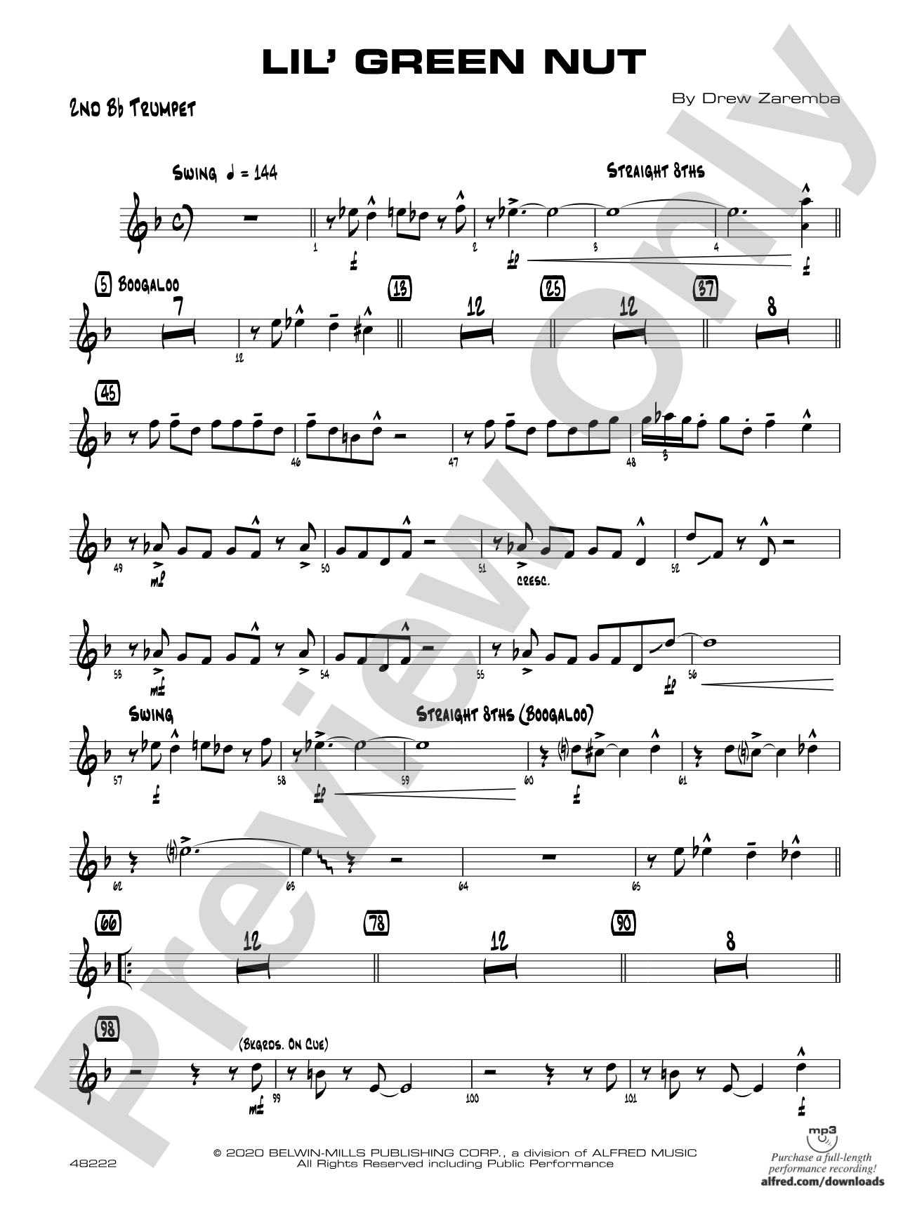Lil' Green Nut: 2nd B-flat Trumpet