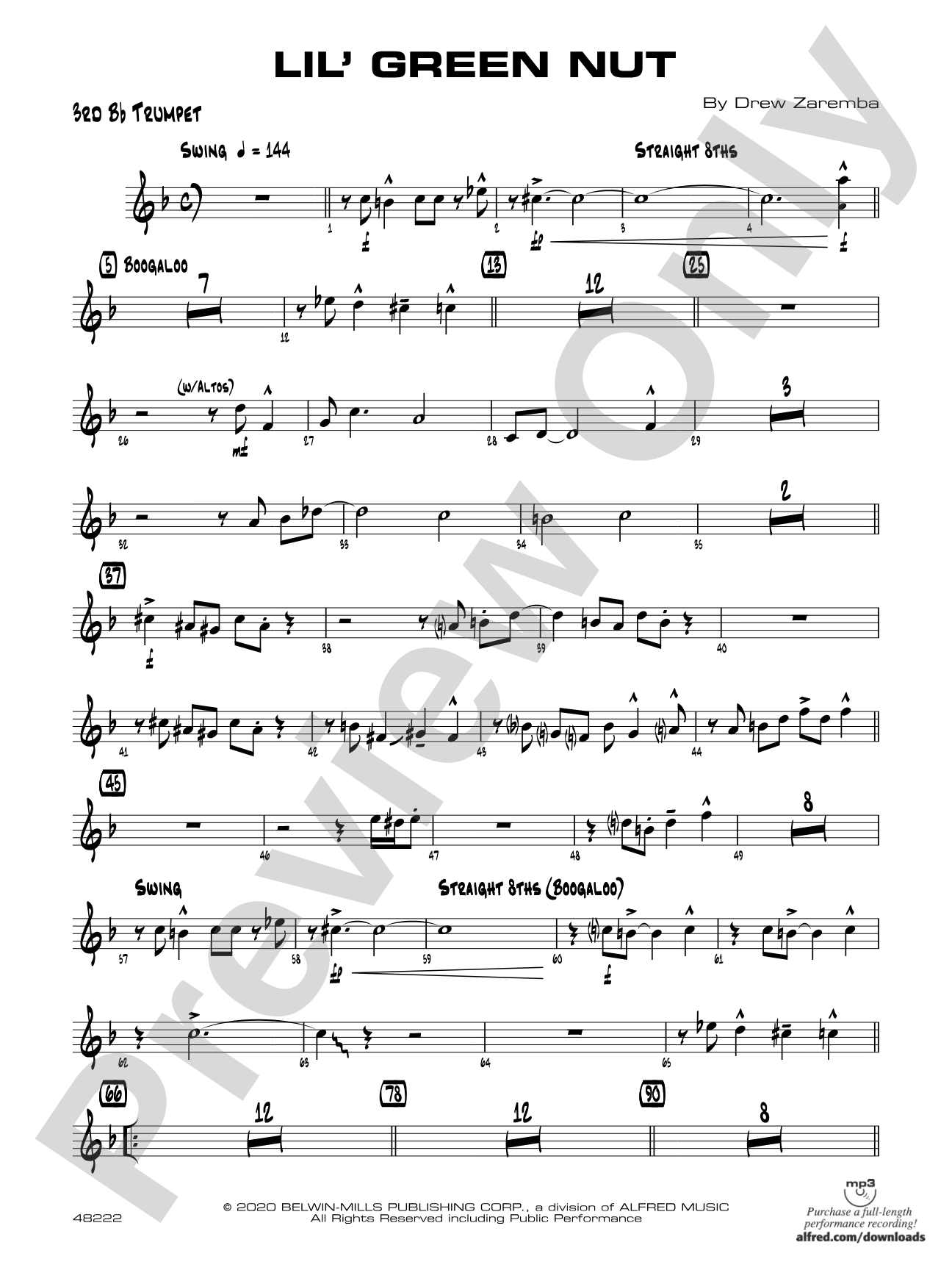 Lil' Green Nut: 3rd B-flat Trumpet