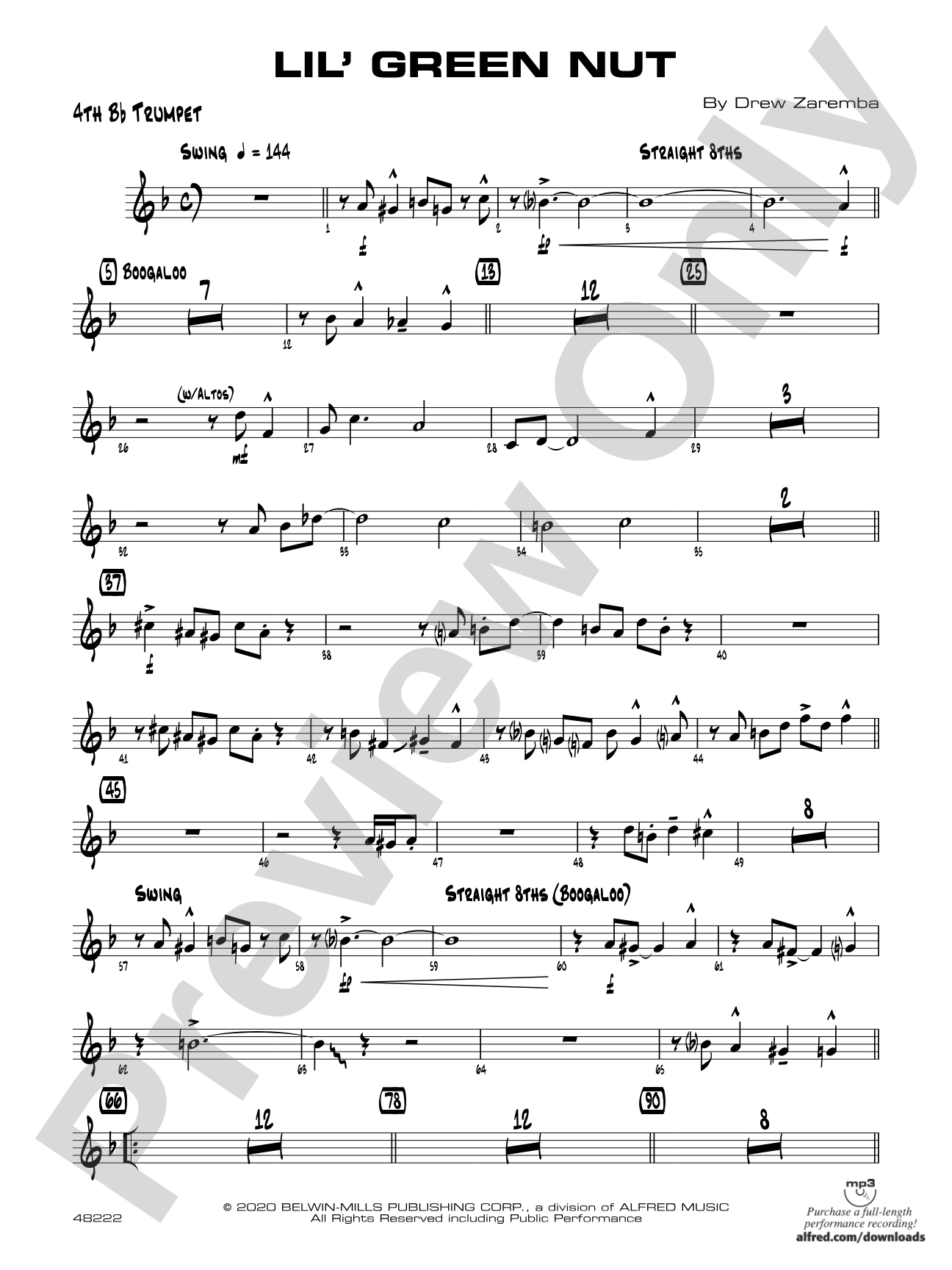 Lil' Green Nut: 4th B-flat Trumpet
