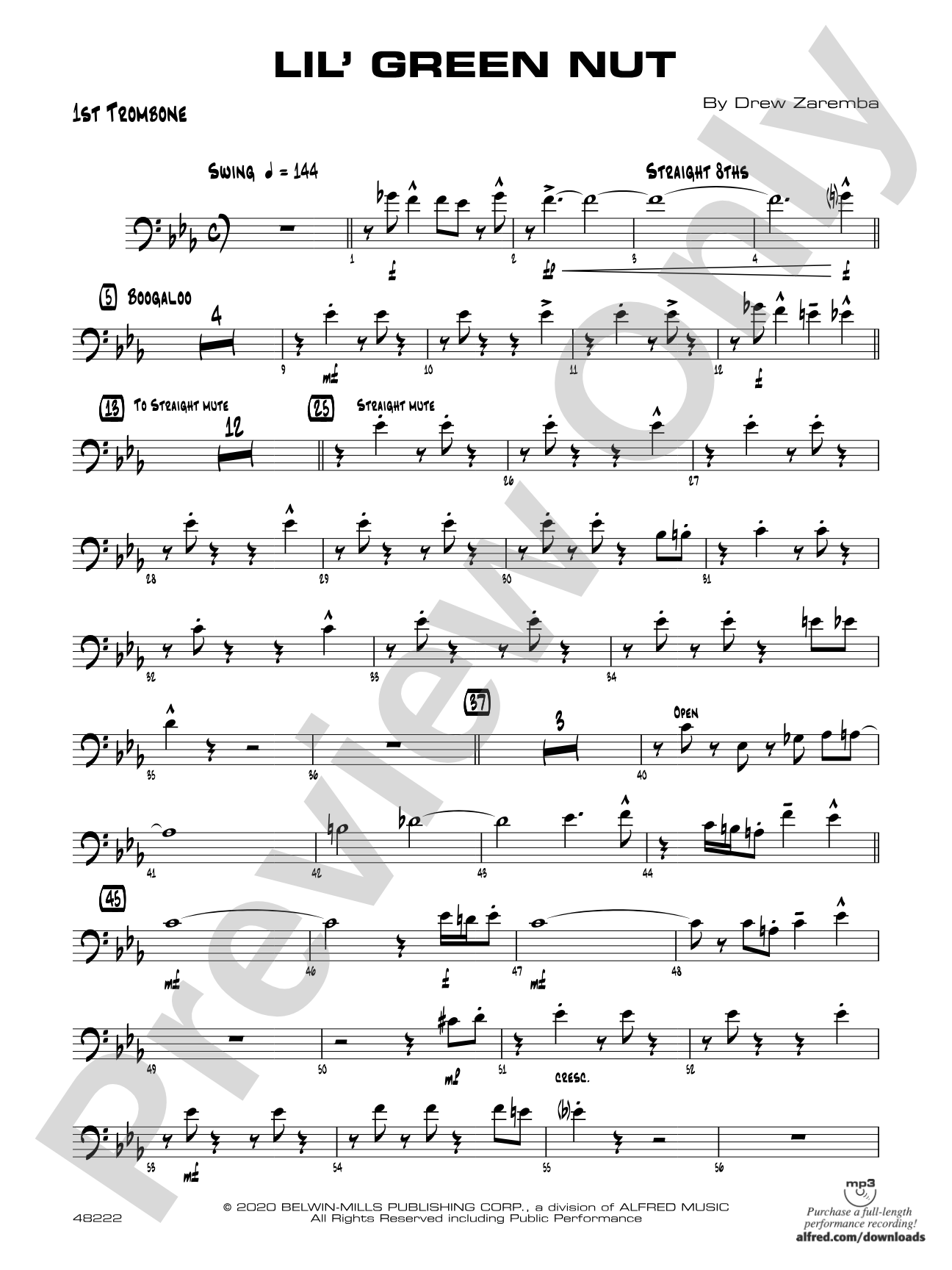 Lil' Green Nut: 1st Trombone