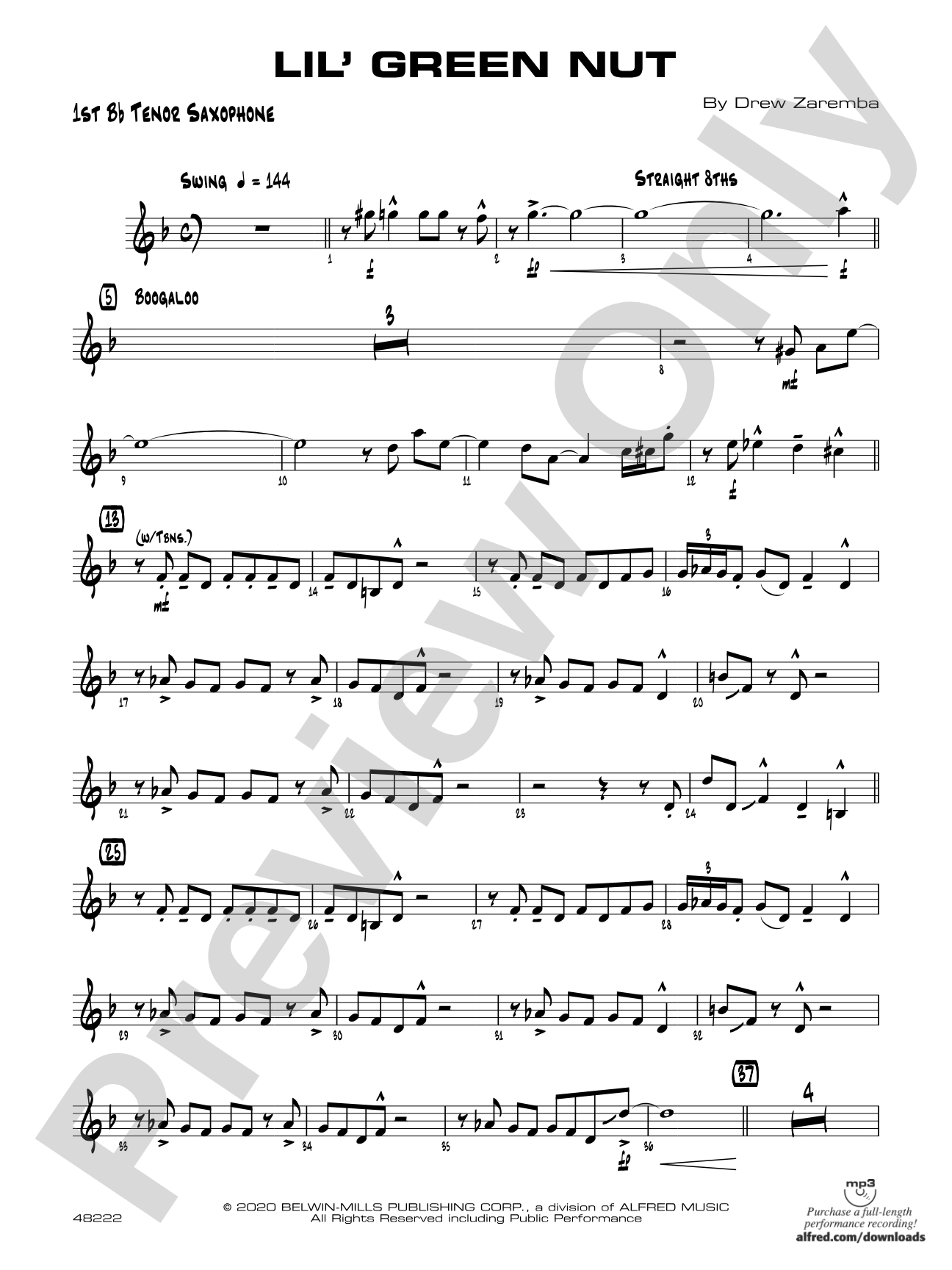 Lil' Green Nut: B-flat Tenor Saxophone