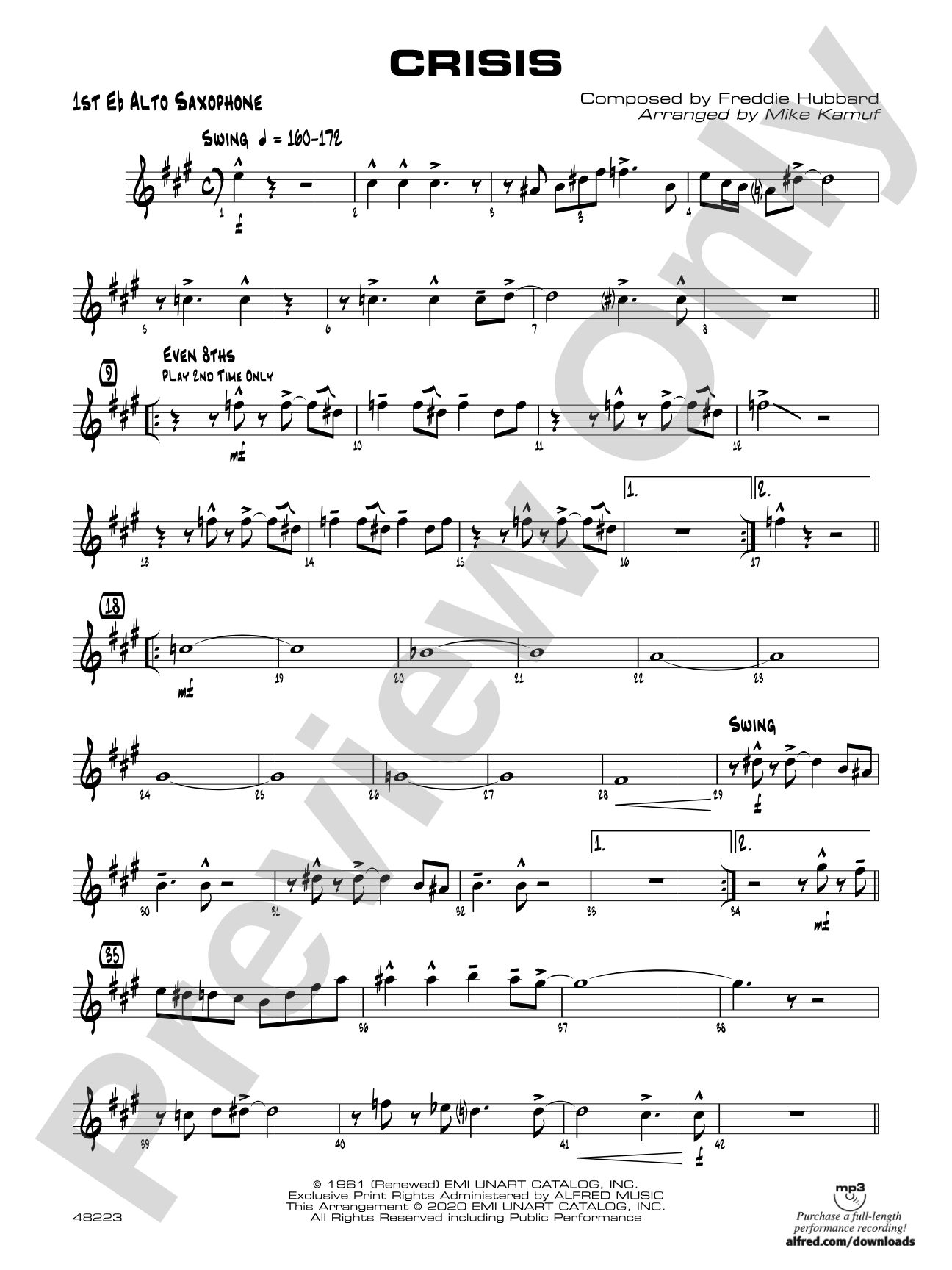 Crisis: E-flat Alto Saxophone