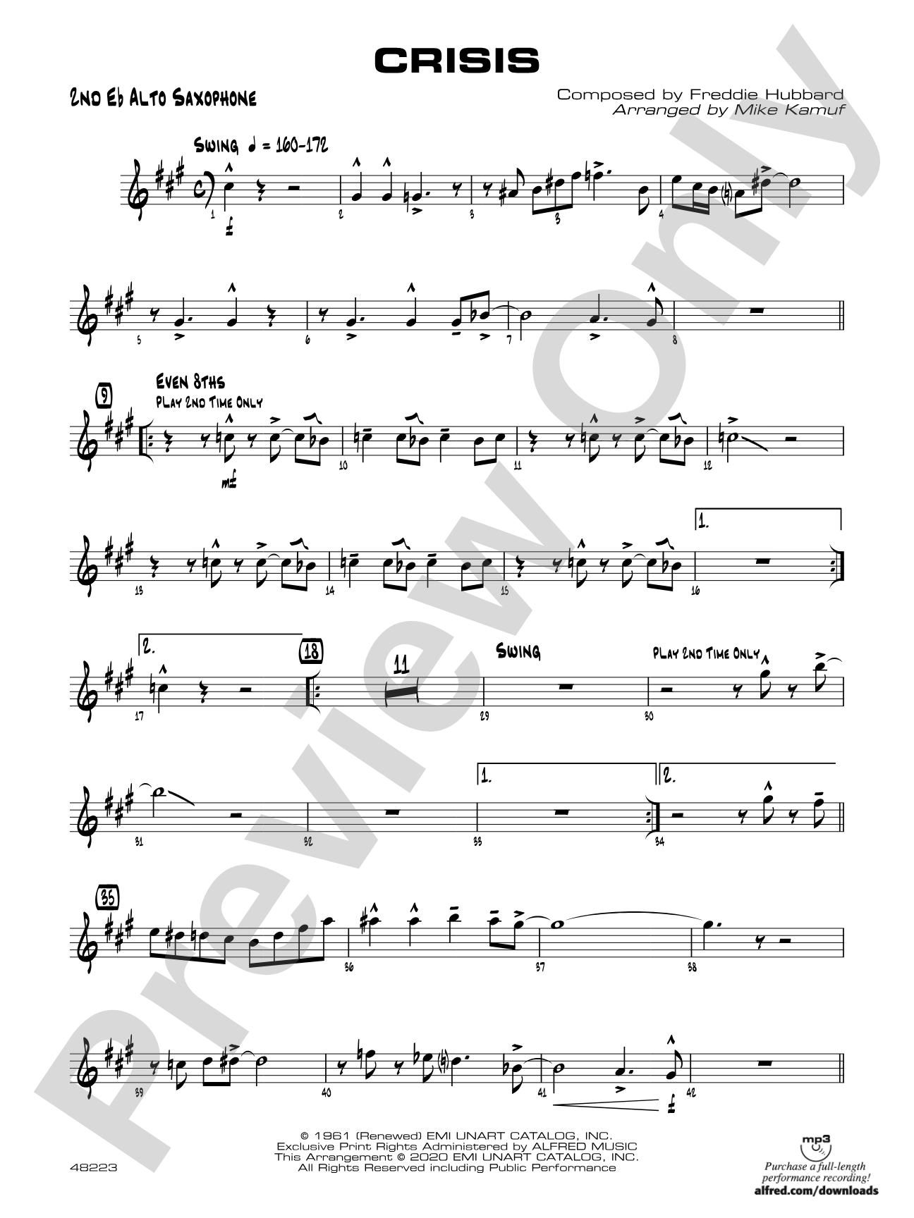 Crisis: 2nd E-flat Alto Saxophone