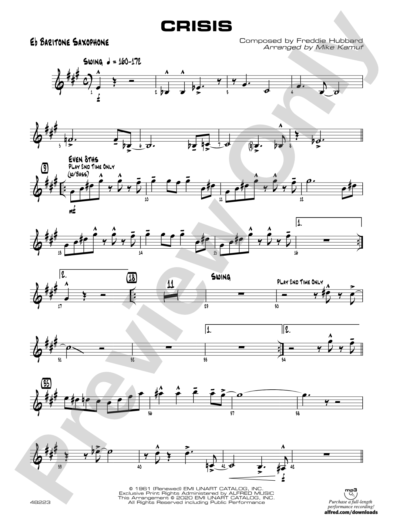 Crisis: E-flat Baritone Saxophone