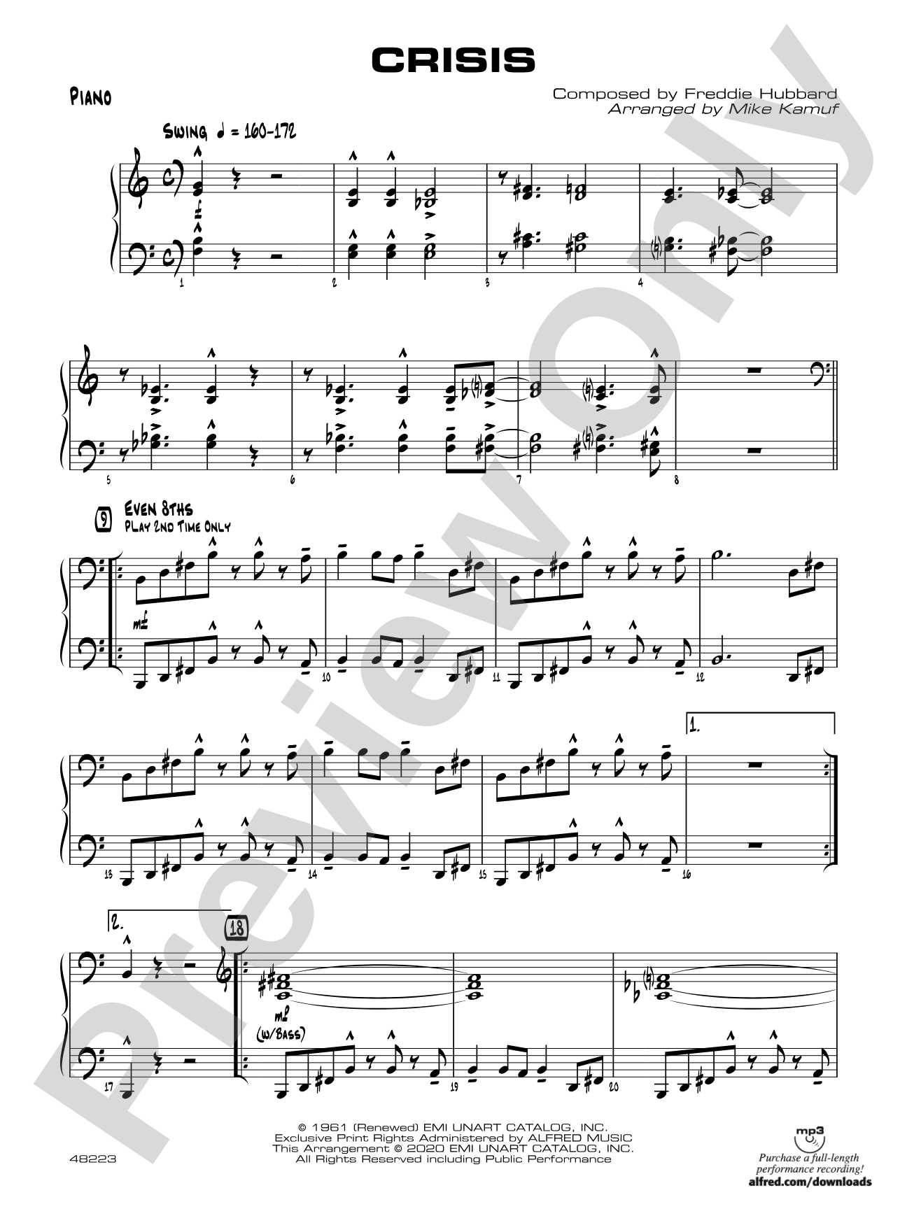 Crisis: Piano Accompaniment
