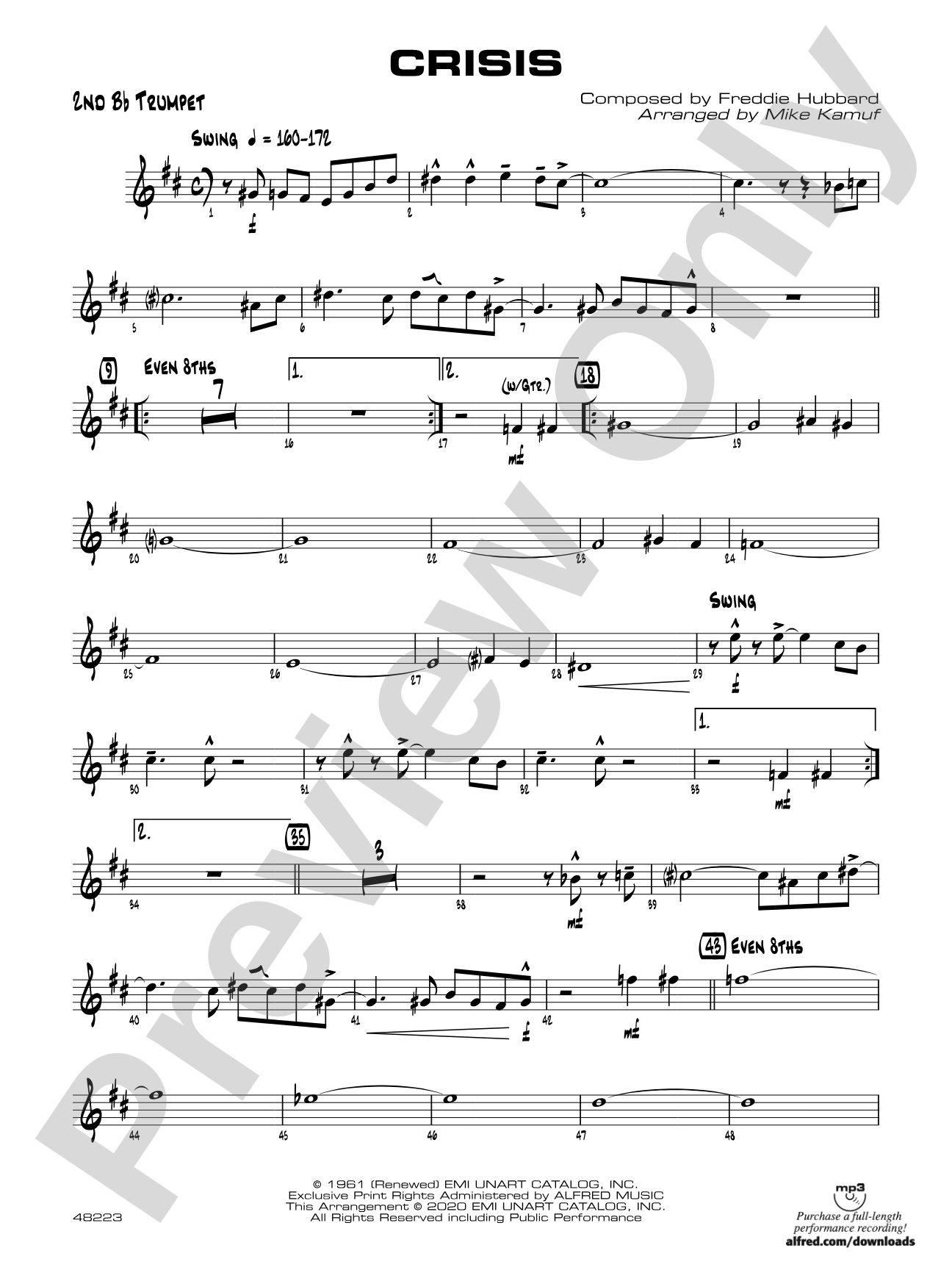 Crisis: 2nd B-flat Trumpet