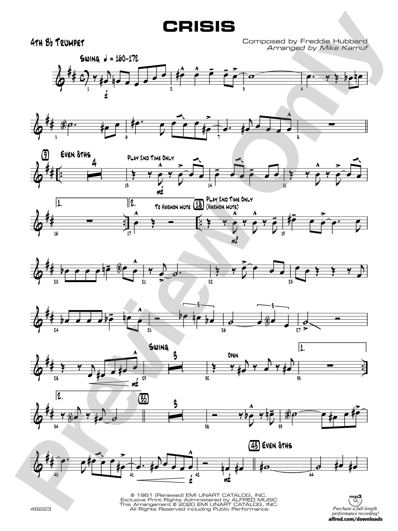 Crisis: 4th B-flat Trumpet
