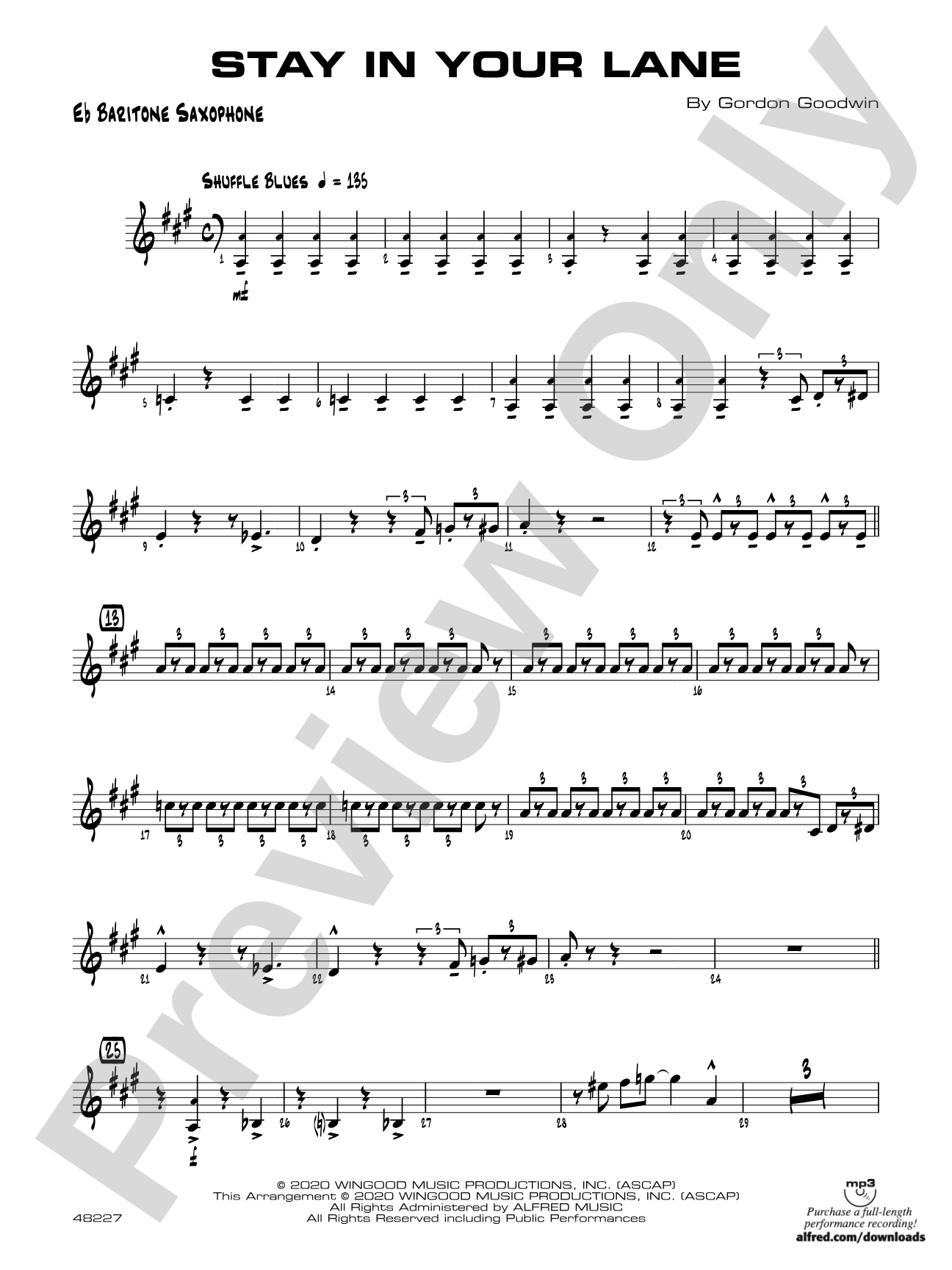 Stay in Your Lane: E-flat Baritone Saxophone