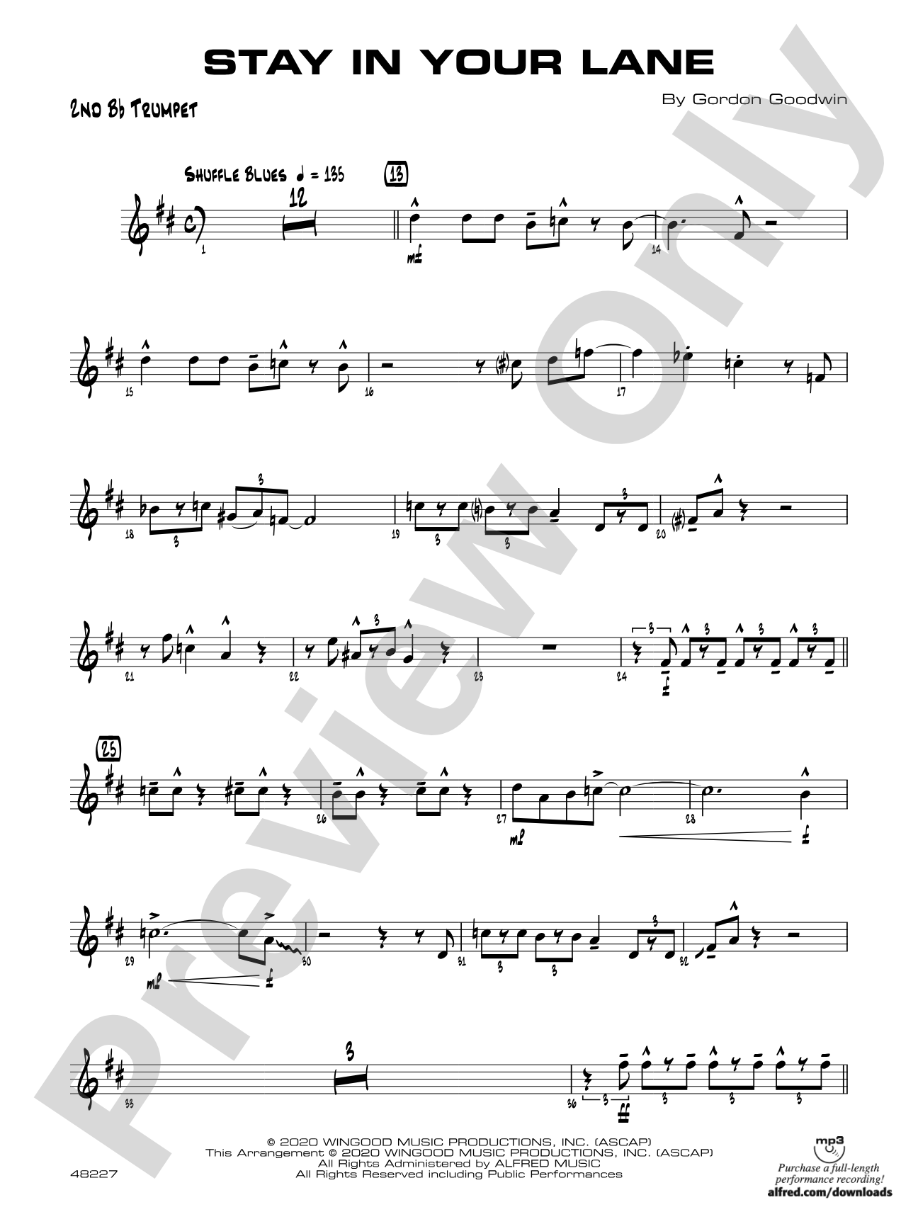 Stay in Your Lane: 2nd B-flat Trumpet