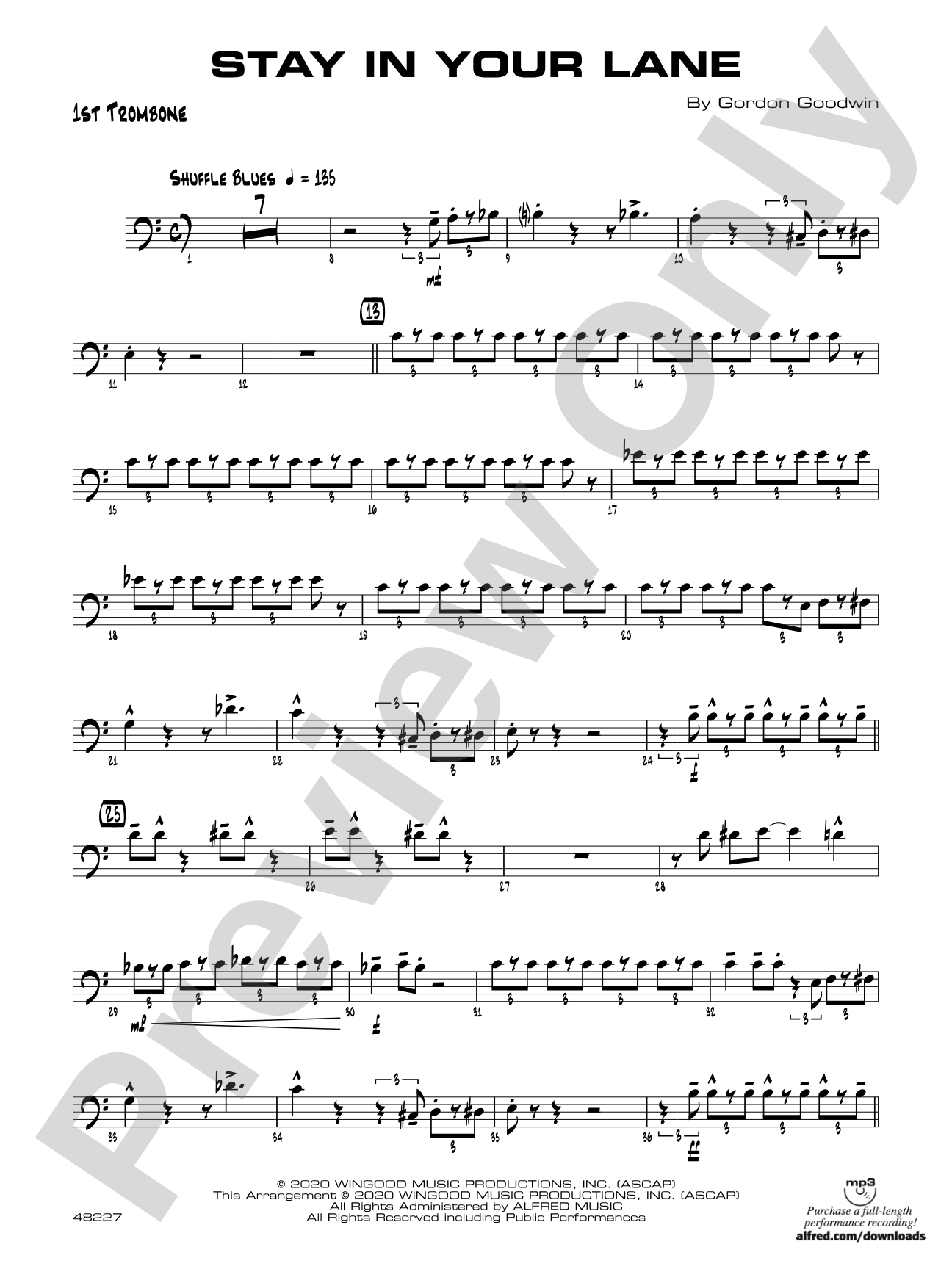 Stay in Your Lane: 1st Trombone