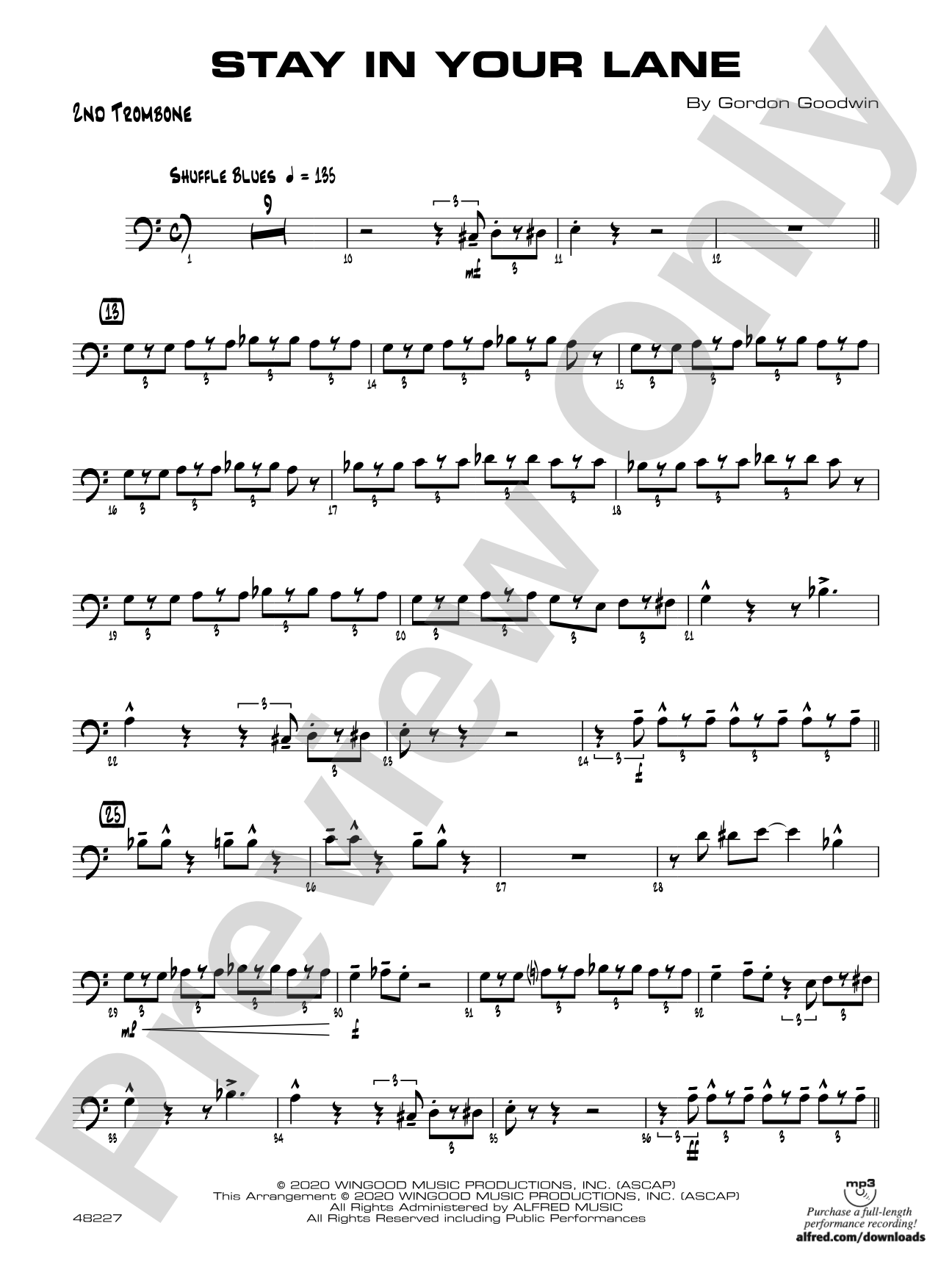 Stay in Your Lane: 2nd Trombone