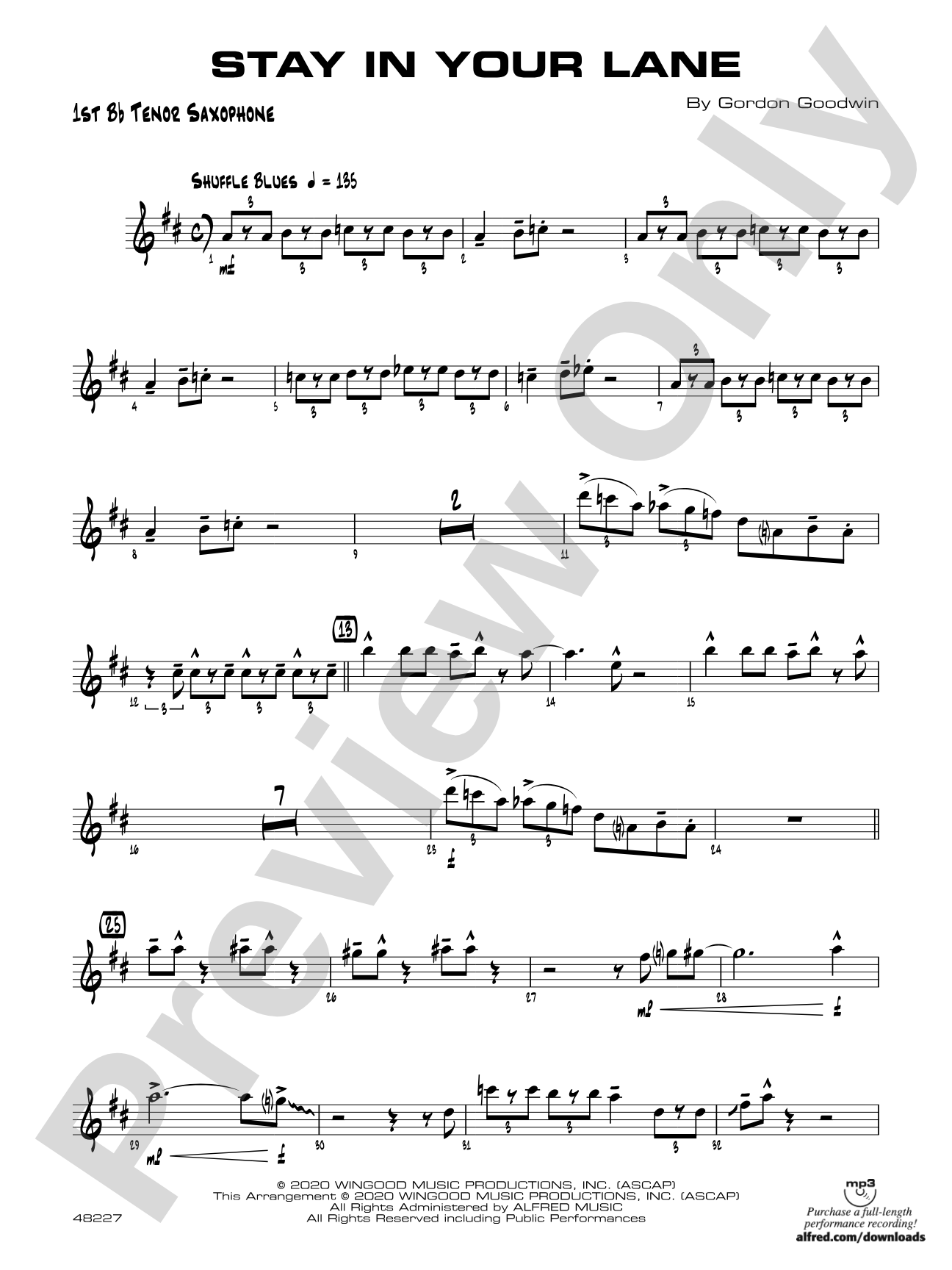 Stay in Your Lane: B-flat Tenor Saxophone