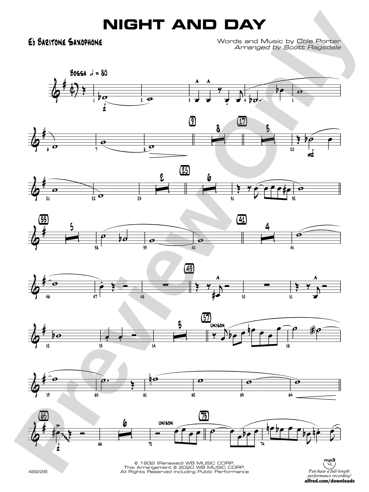 Night and Day: E-flat Baritone Saxophone