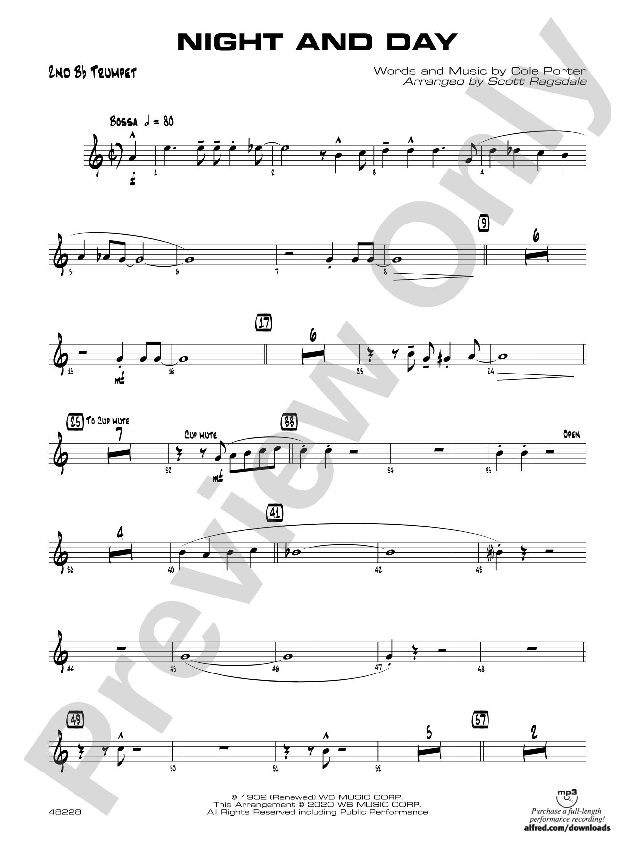 Night and Day: 2nd B-flat Trumpet