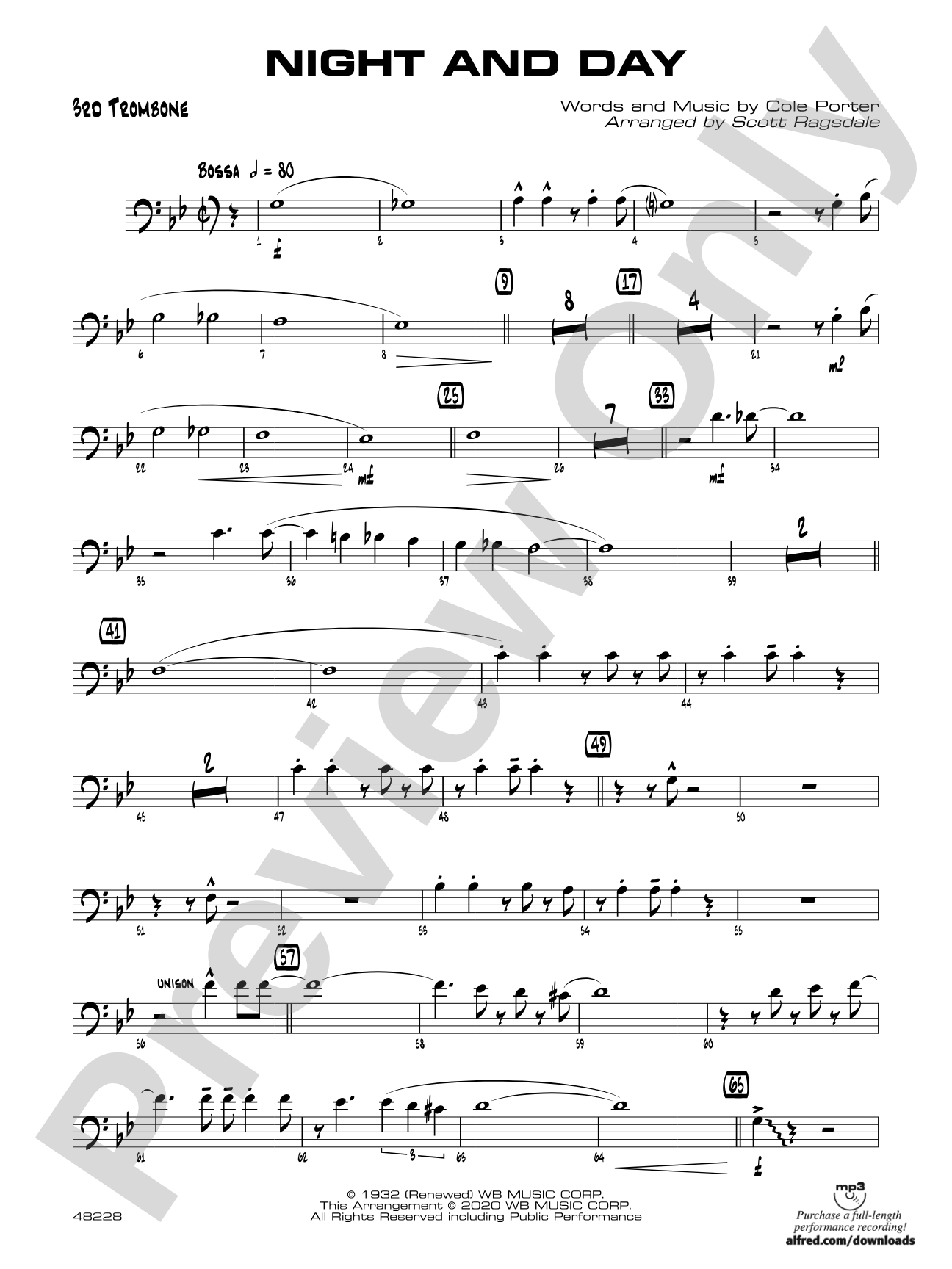 Night and Day: 3rd Trombone