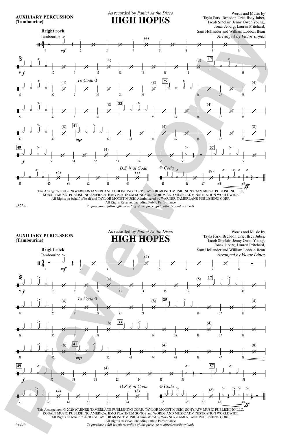 High Hopes: Auxiliary Percussion