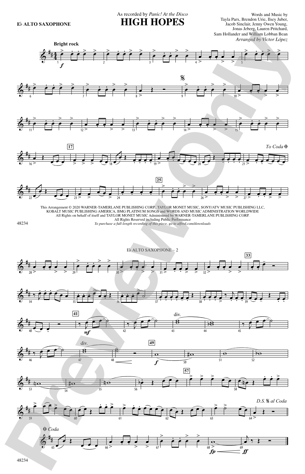 High Hopes: E-flat Alto Saxophone