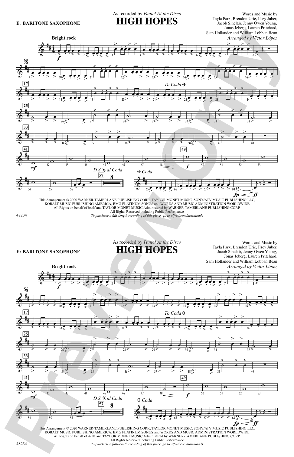 High Hopes: E-flat Baritone Saxophone