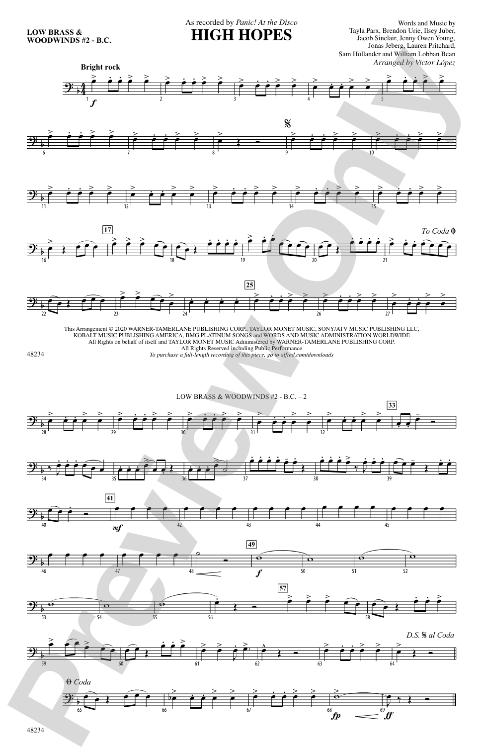 High Hopes: Low Brass & Woodwinds #2 - Bass Clef