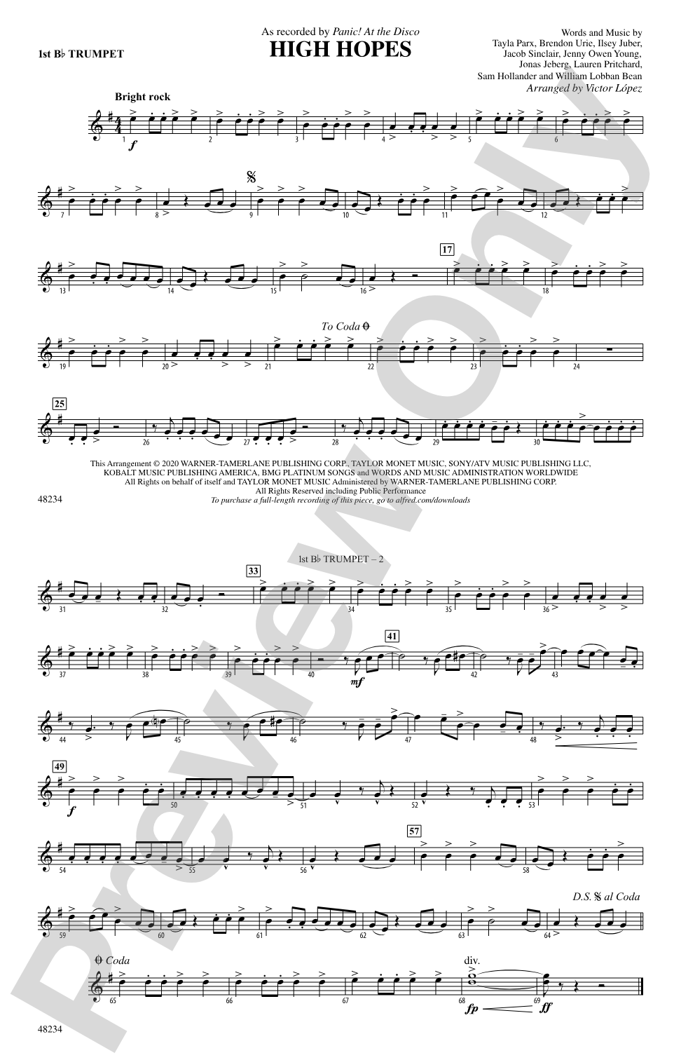 High Hopes: 1st B-flat Trumpet