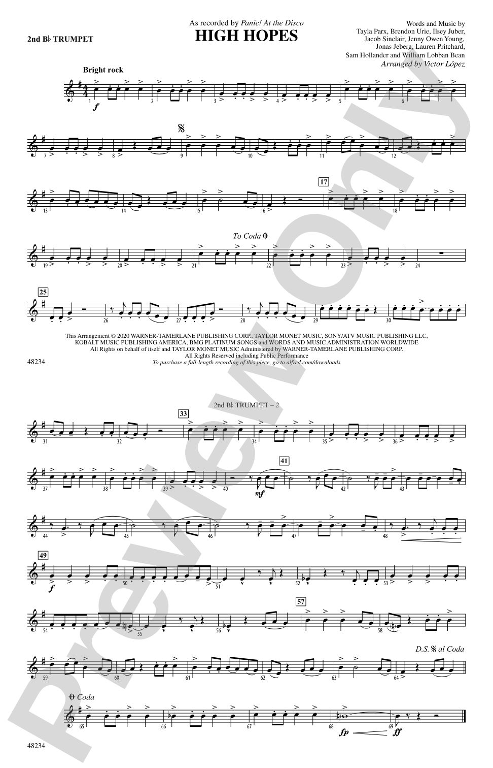 High Hopes: 2nd B-flat Trumpet