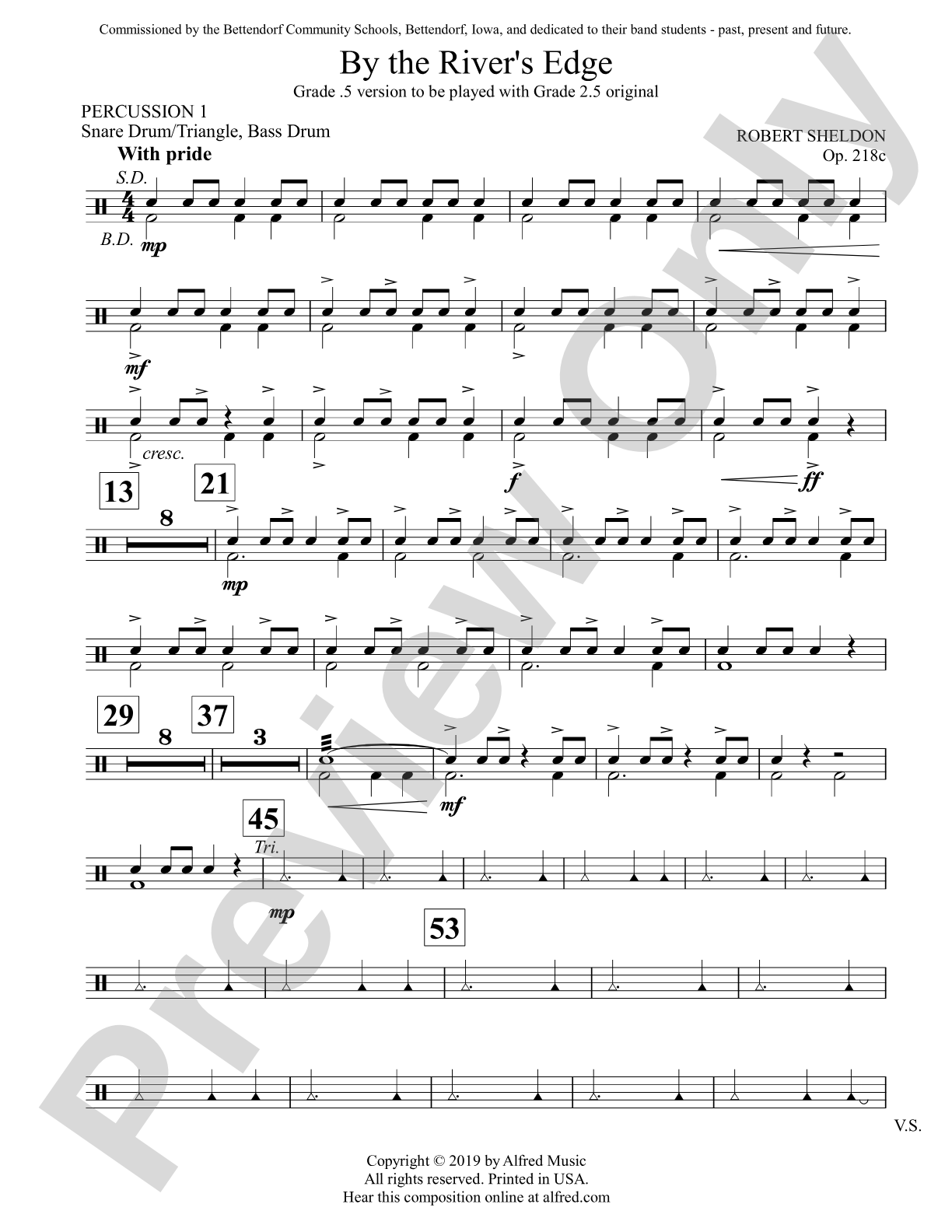 By the River's Edge: 1st Percussion