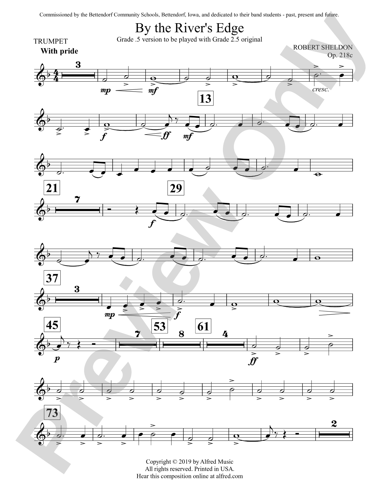 By the River's Edge: 1st B-flat Trumpet