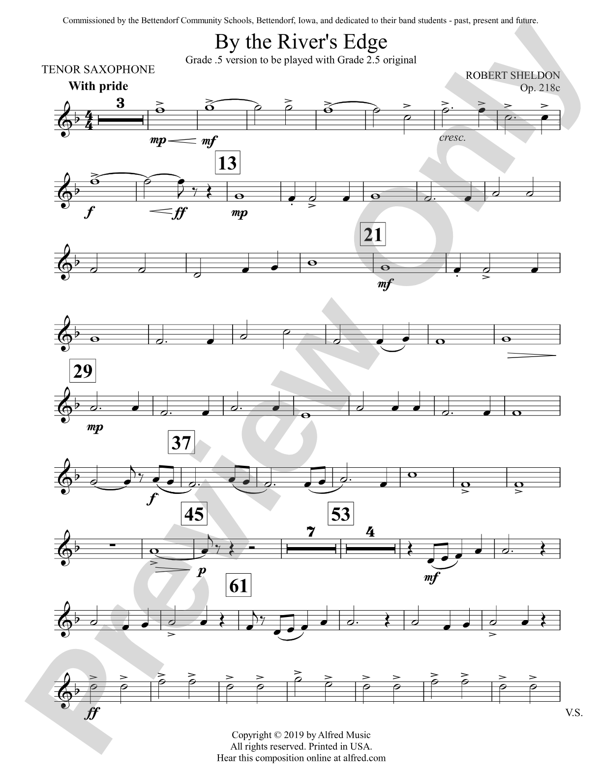 By the River's Edge: B-flat Tenor Saxophone