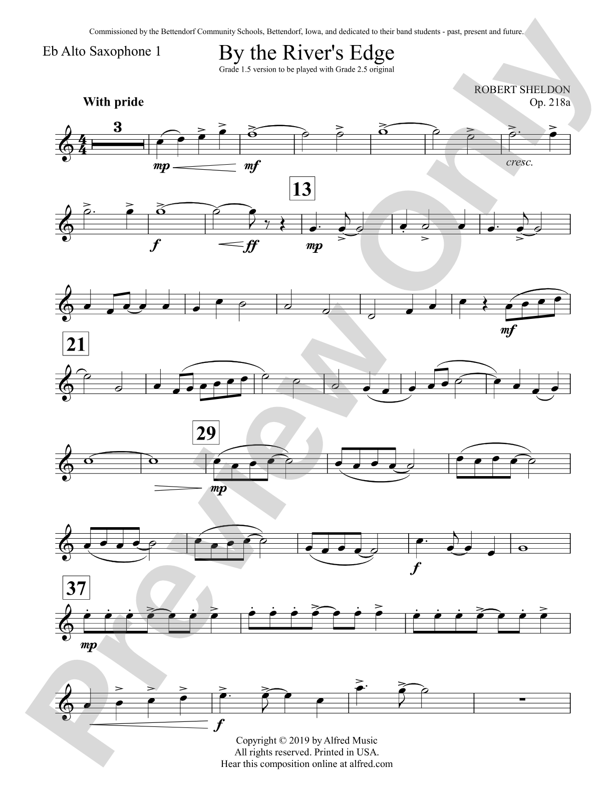 By the River's Edge: E-flat Alto Saxophone