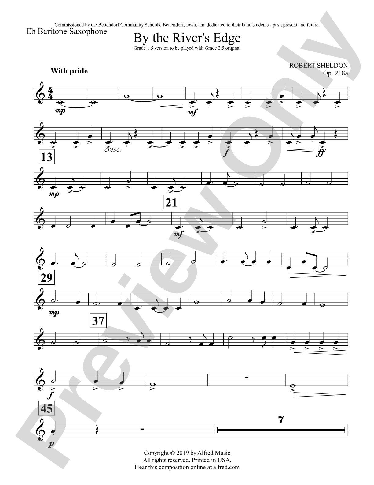 By the River's Edge: E-flat Baritone Saxophone