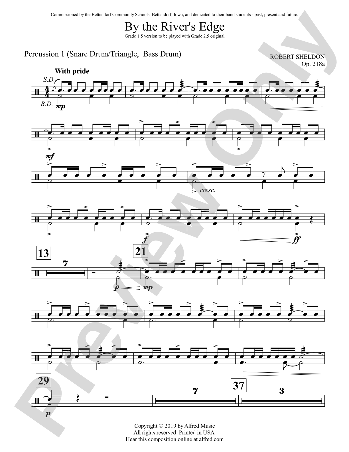 By the River's Edge: 1st Percussion